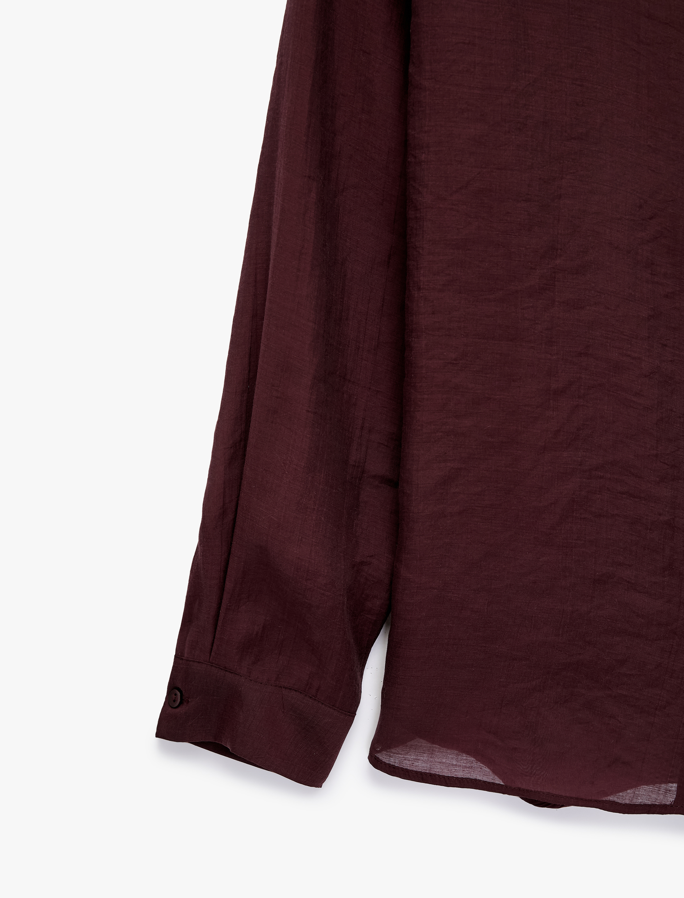   Yarı Transparan Uzun Kollu Oversize Gömlek