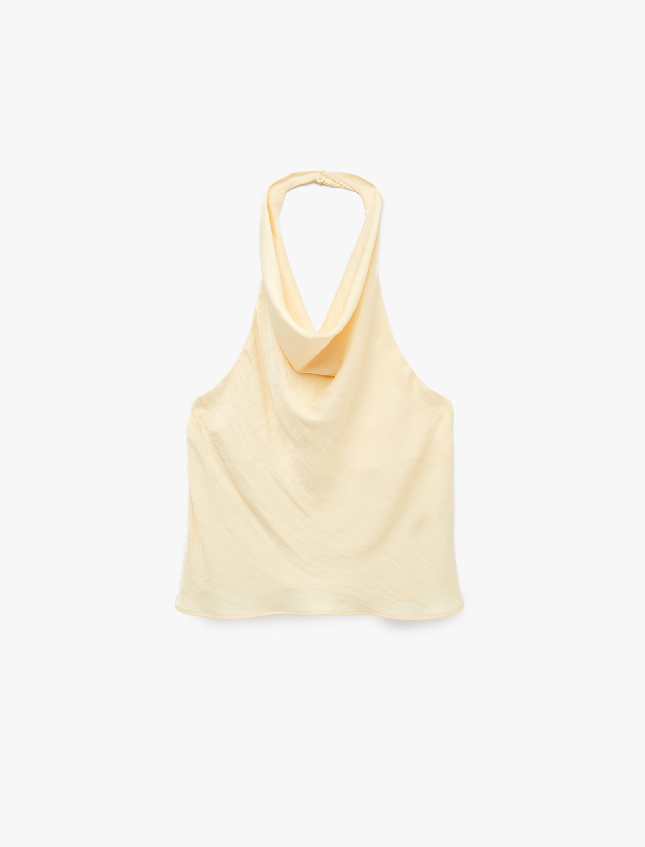   Degaje Halter Yaka Saten Bluz