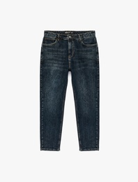 Normal Bel Cepli Pamuklu Tapered Fit Jean Pantolon - Joe Jean