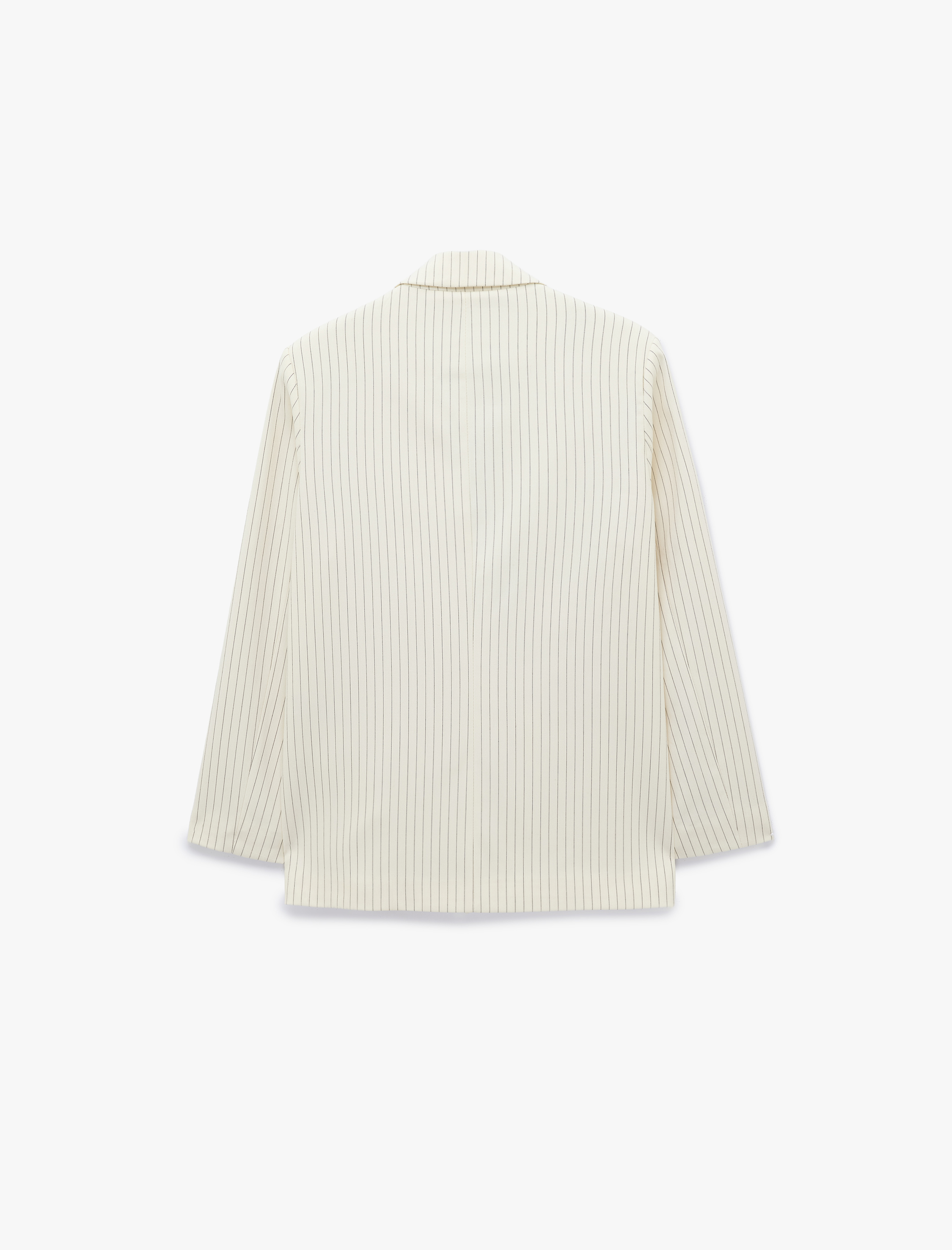   Cepli Uzun Kollu Kruvaze Çizgili Blazer Ceket