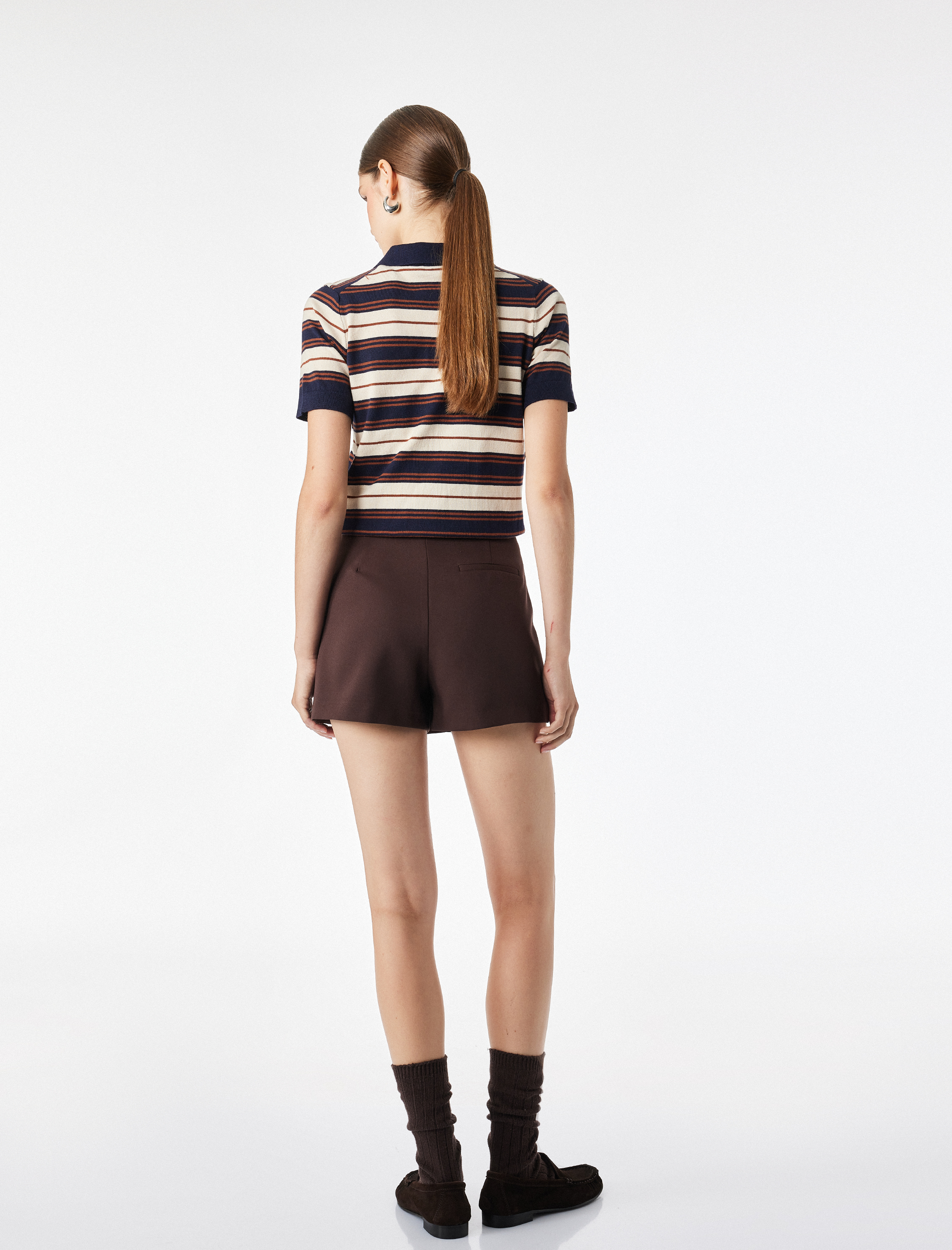   Slim Fit Cepli Mini Şort Etek