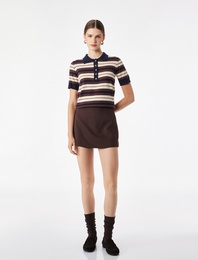 Slim Fit Cepli Mini Şort Etek