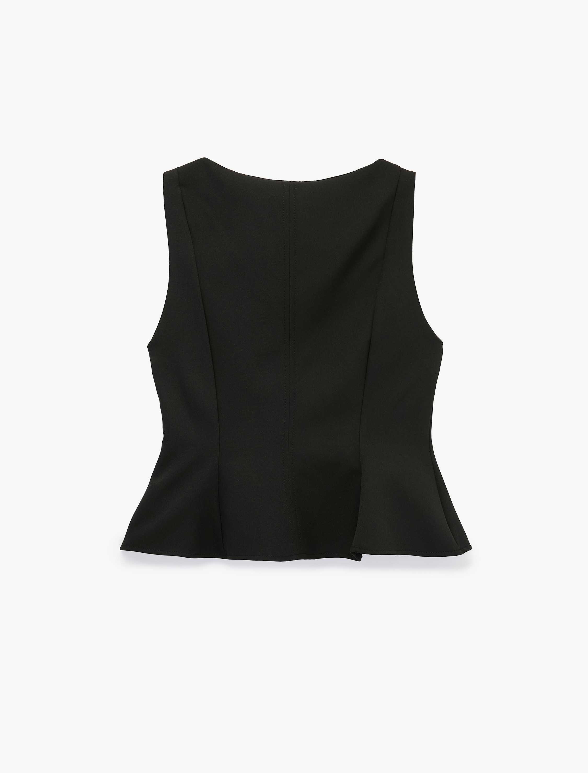   Bisiklet Yaka Slim Fit Peplum Bluz