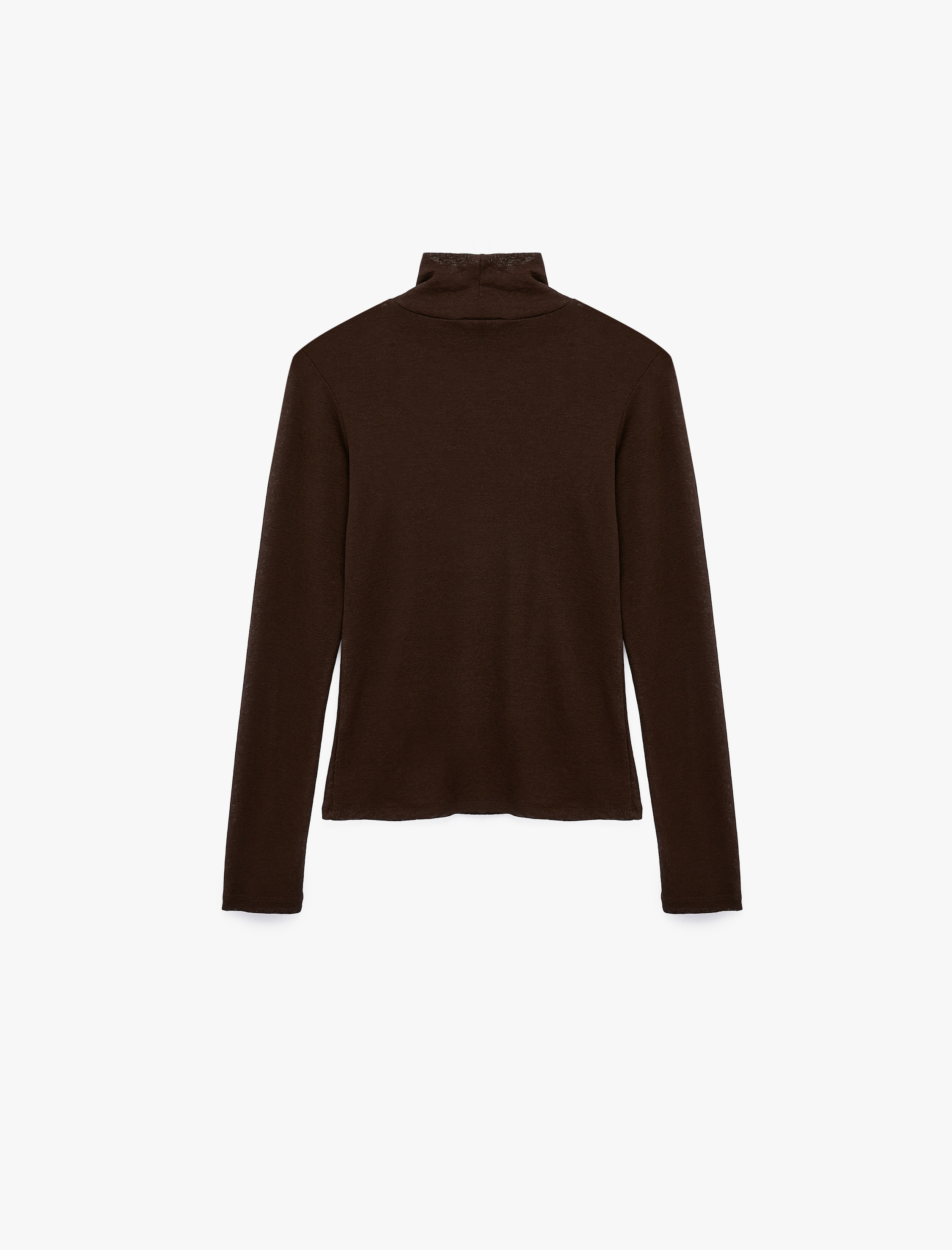   Slim Fit Dik Yaka Uzun Kollu Tişört