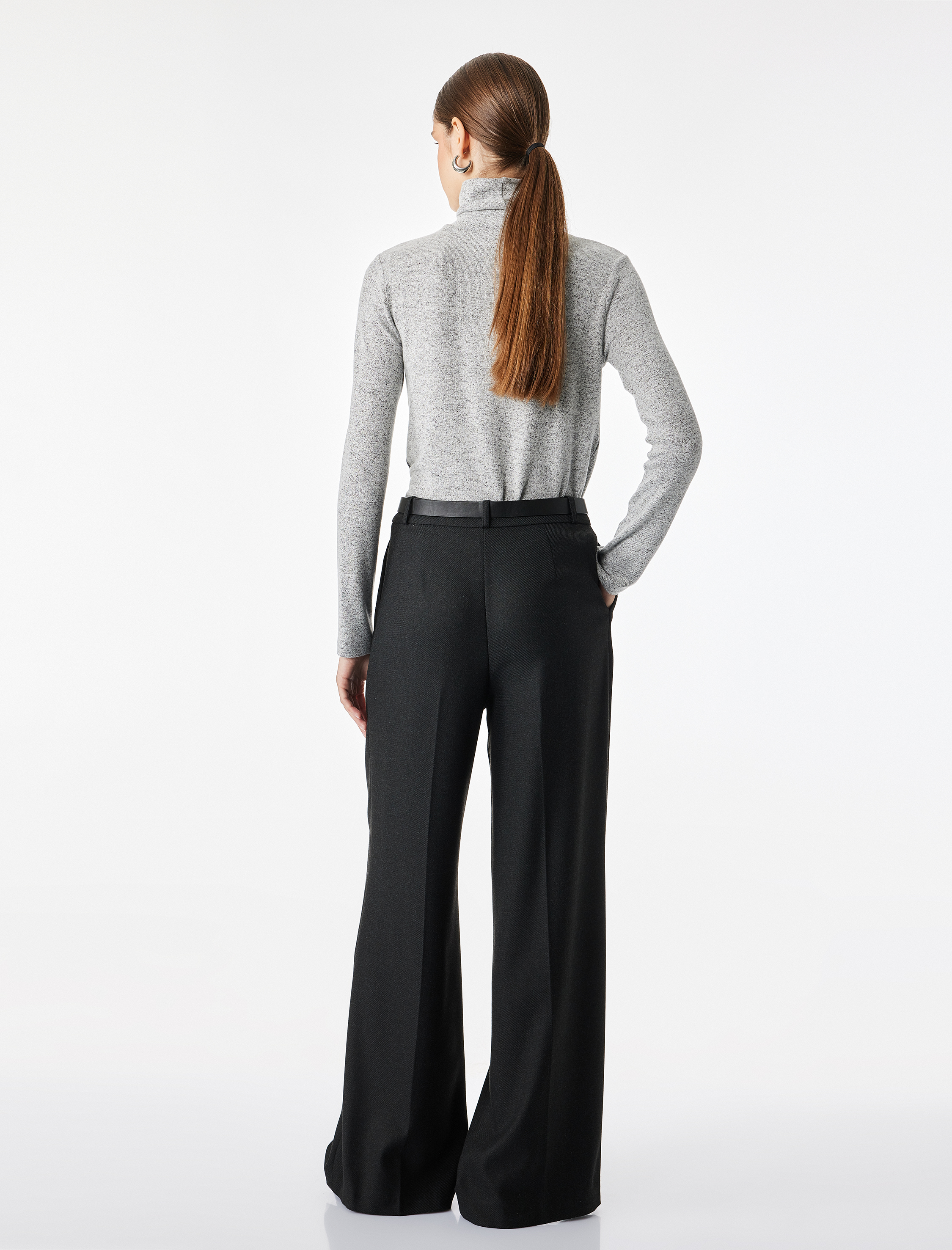   Slim Fit Balıkçı Yaka Uzun Kollu Tişört