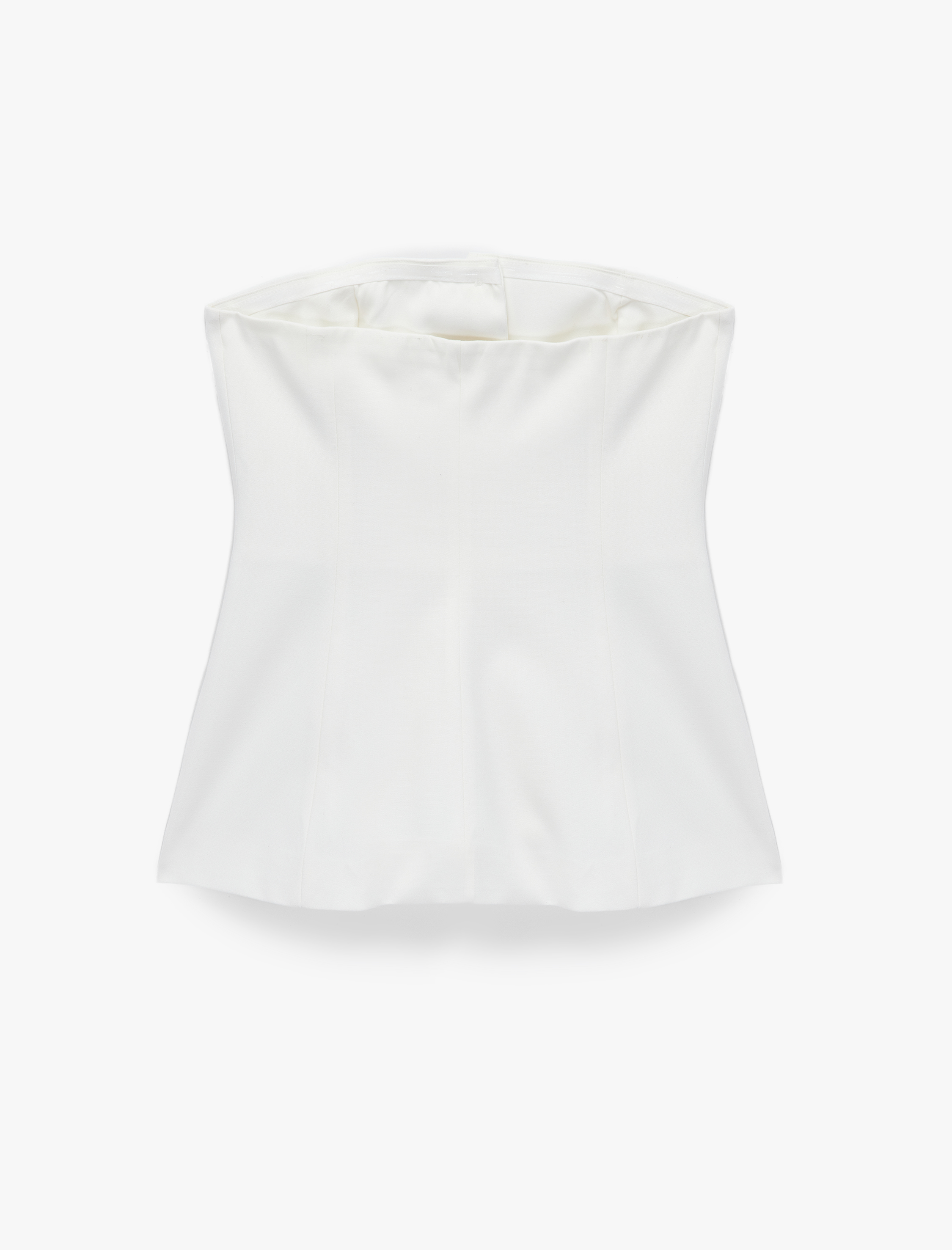   Slim Fit Cep Detaylı Düğmeli Peplum Kesim Straplez Yelek Bluz