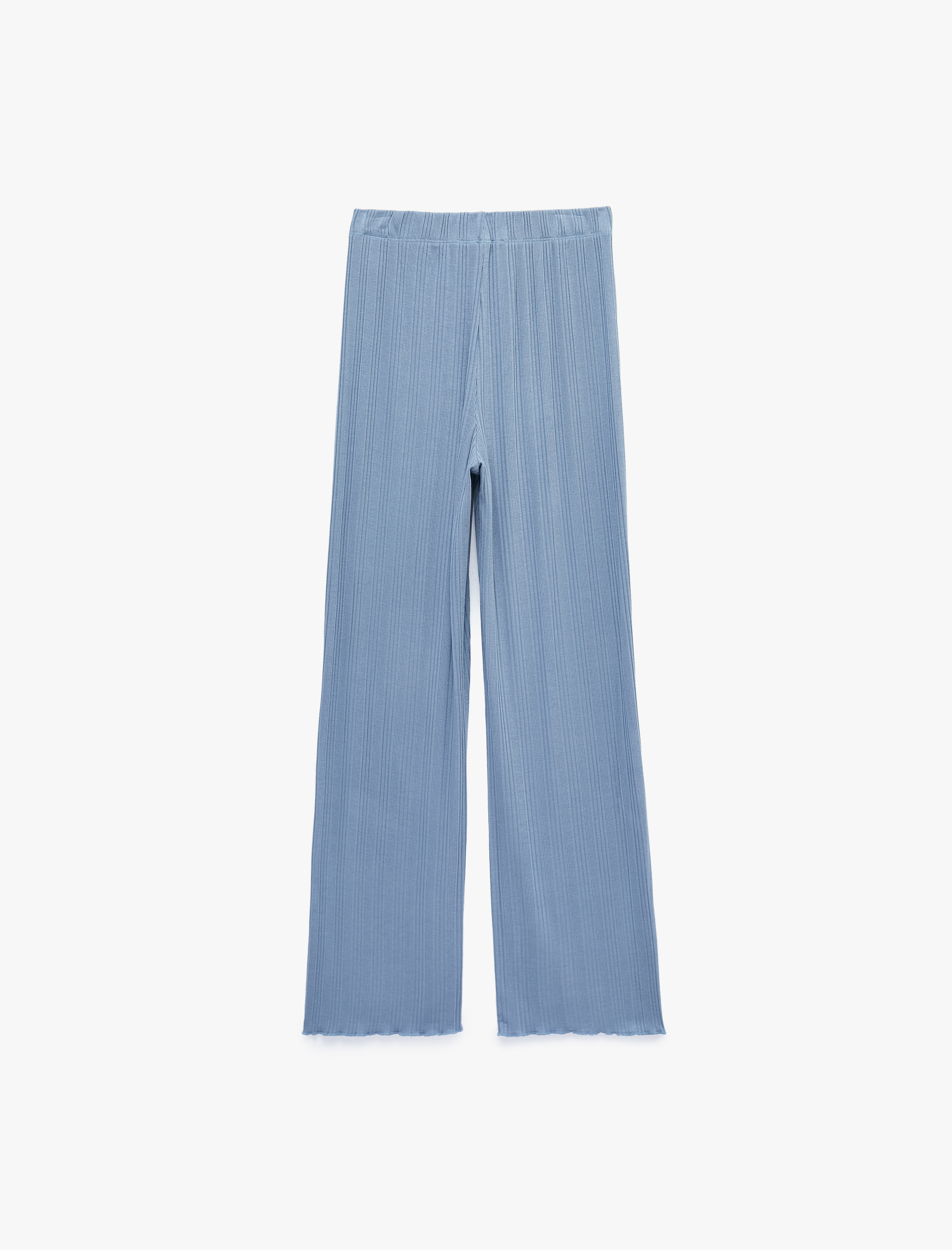   Modal Kumaş Dokulu Bol Paça Pijama Altı