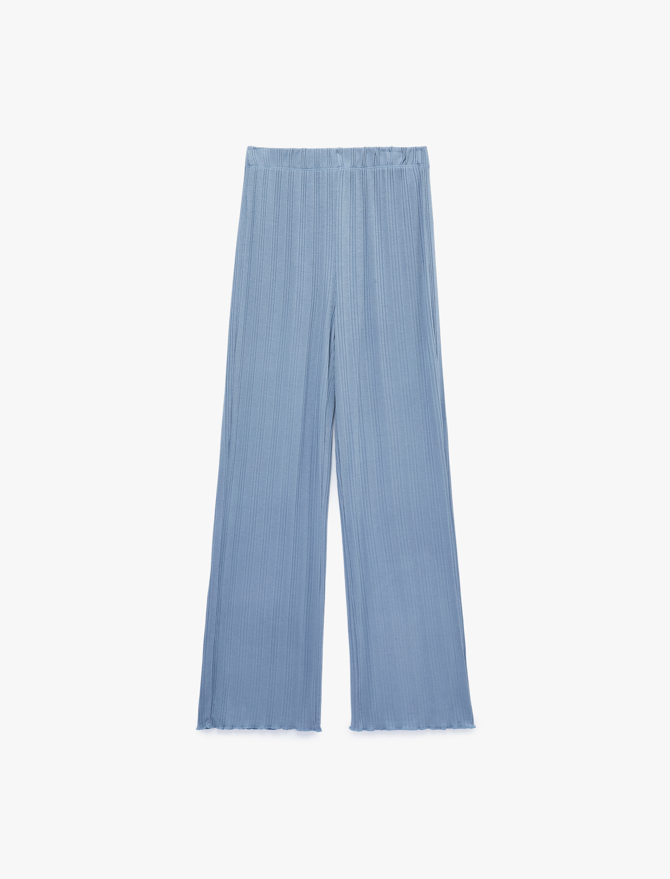   Modal Kumaş Dokulu Bol Paça Pijama Altı