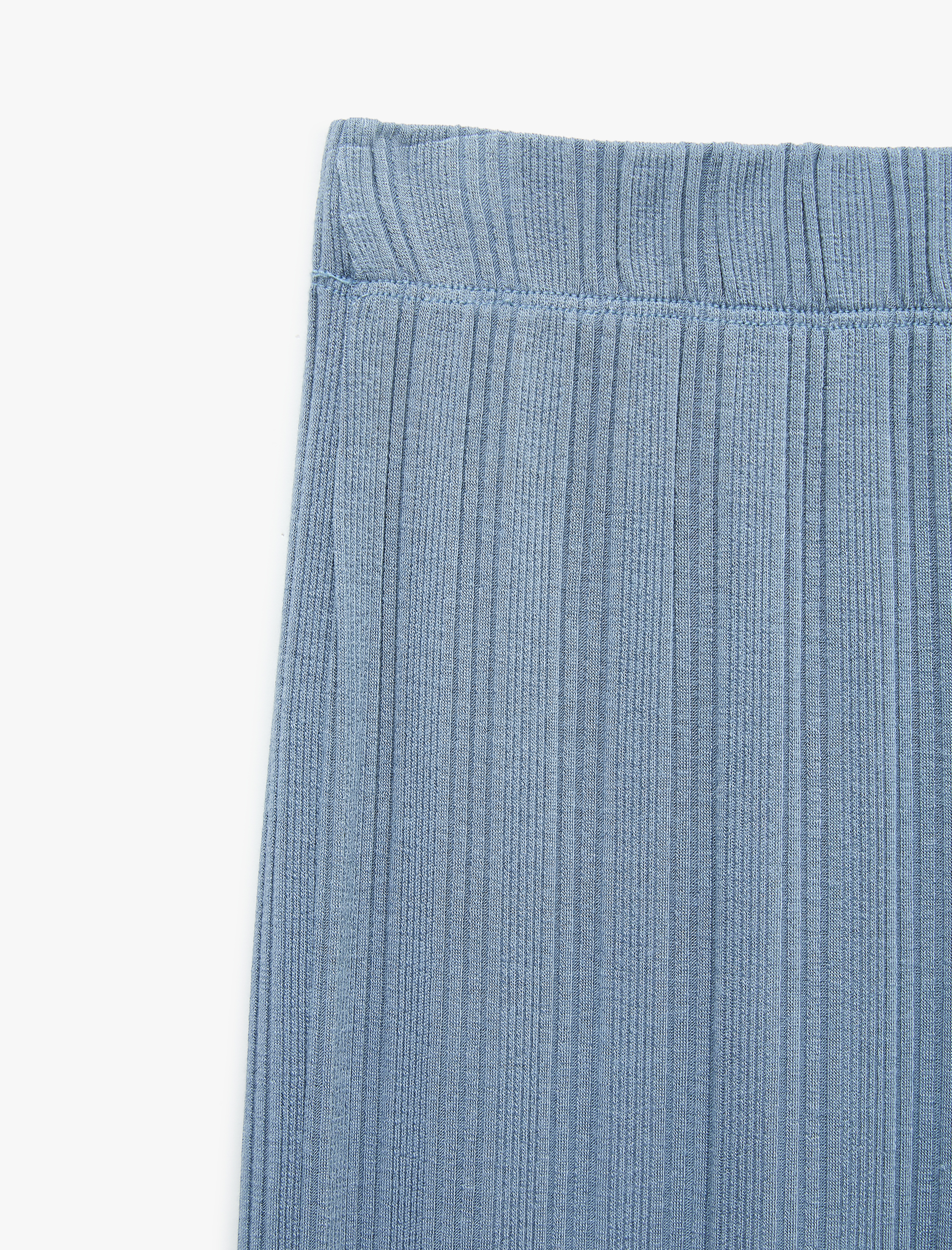   Modal Kumaş Dokulu Bol Paça Pijama Altı