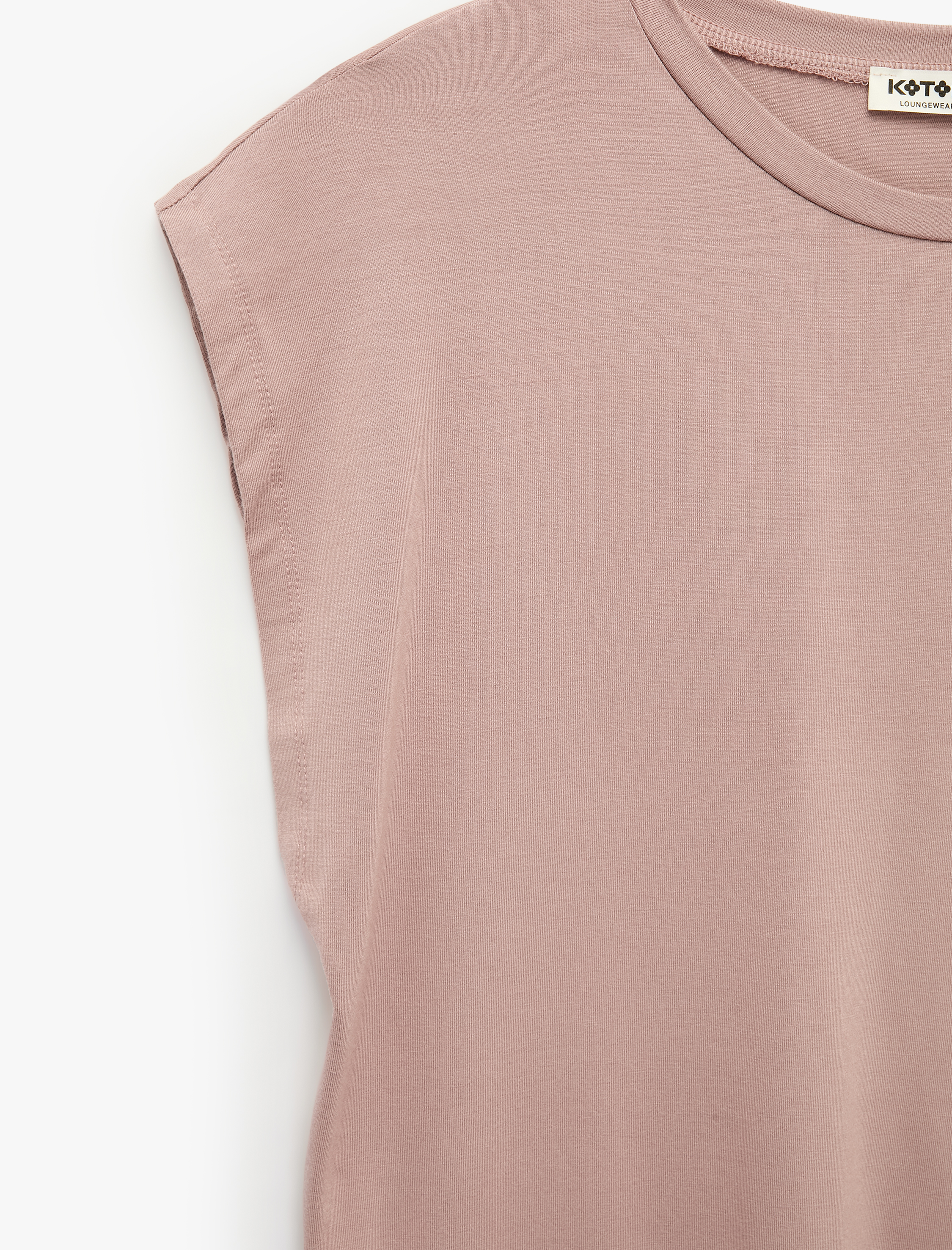   Rahat Kesim Bisiklet Yaka Kısa Kollu Modal Pijama Üstü