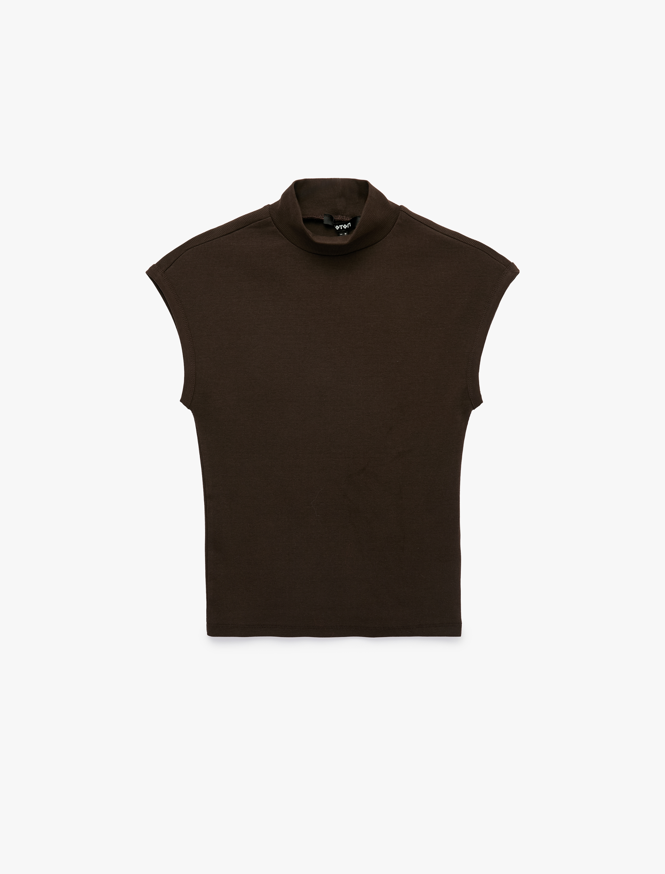   Pamuklu Slim Fit Kolsuz Dik Yaka Bluz