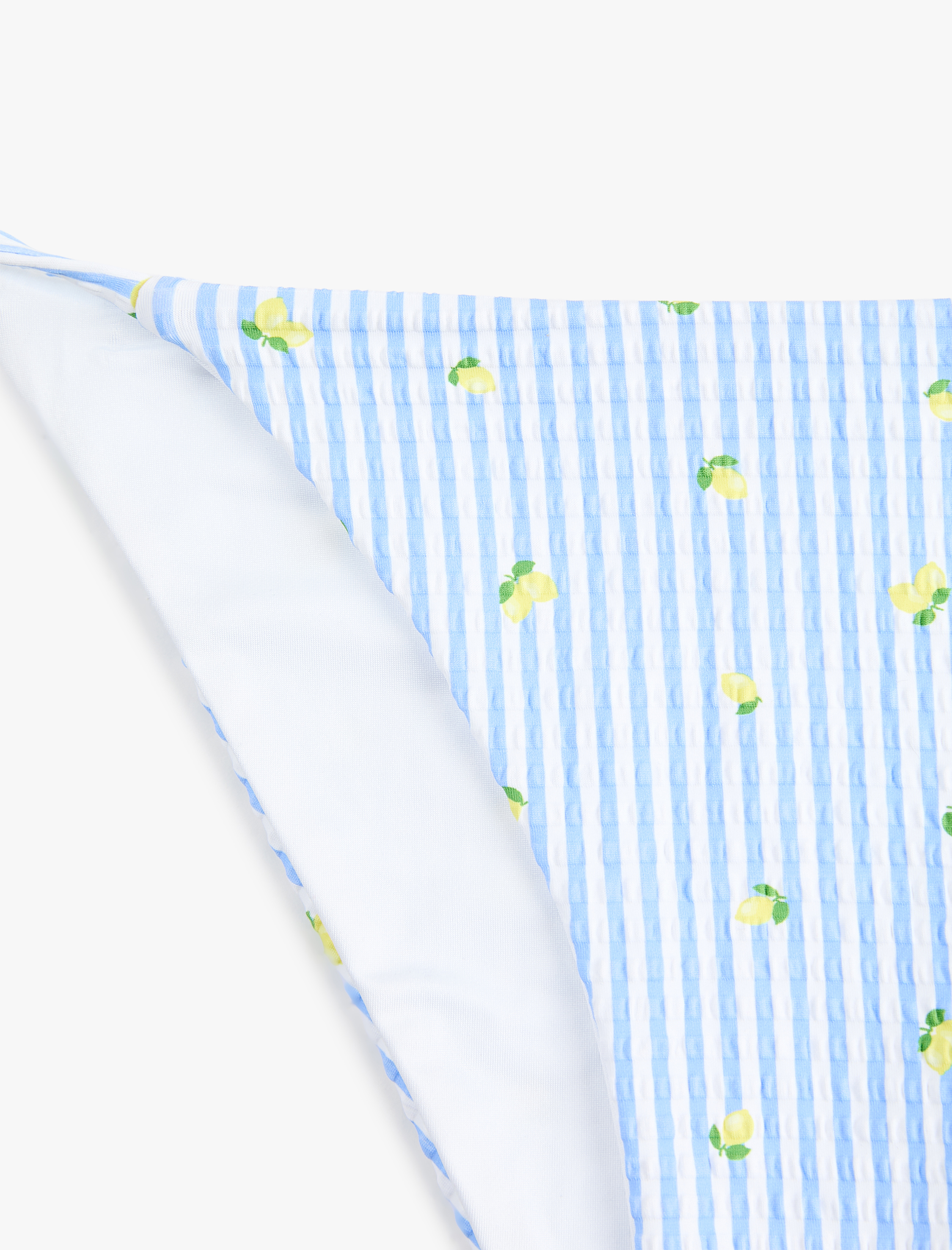   Yanları İpli Limon Baskılı Pötikareli Bikini Altı