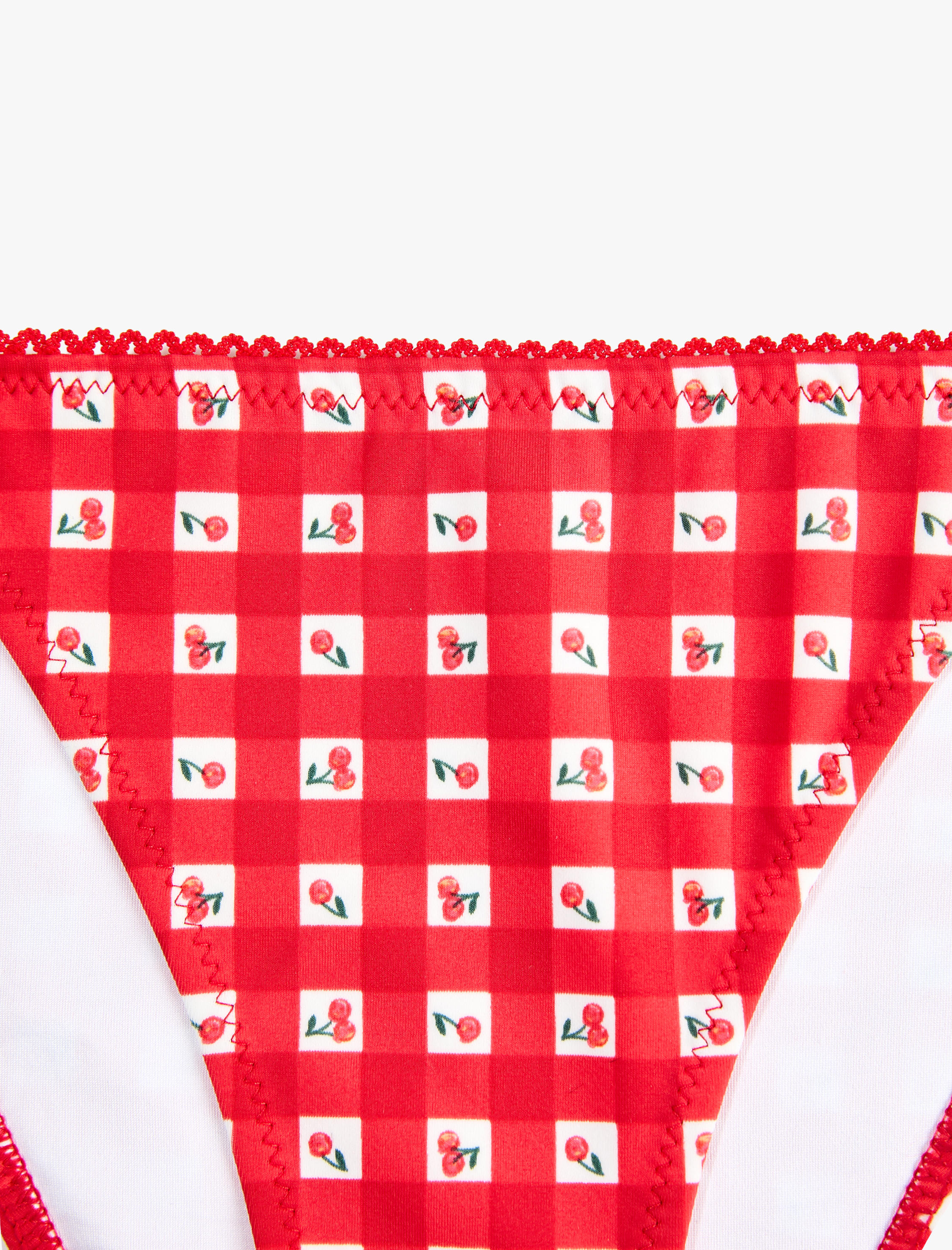   Koton X Sibil Çetinkaya - Charm Detaylı Pötikareli Kiraz Baskılı Bikini Altı