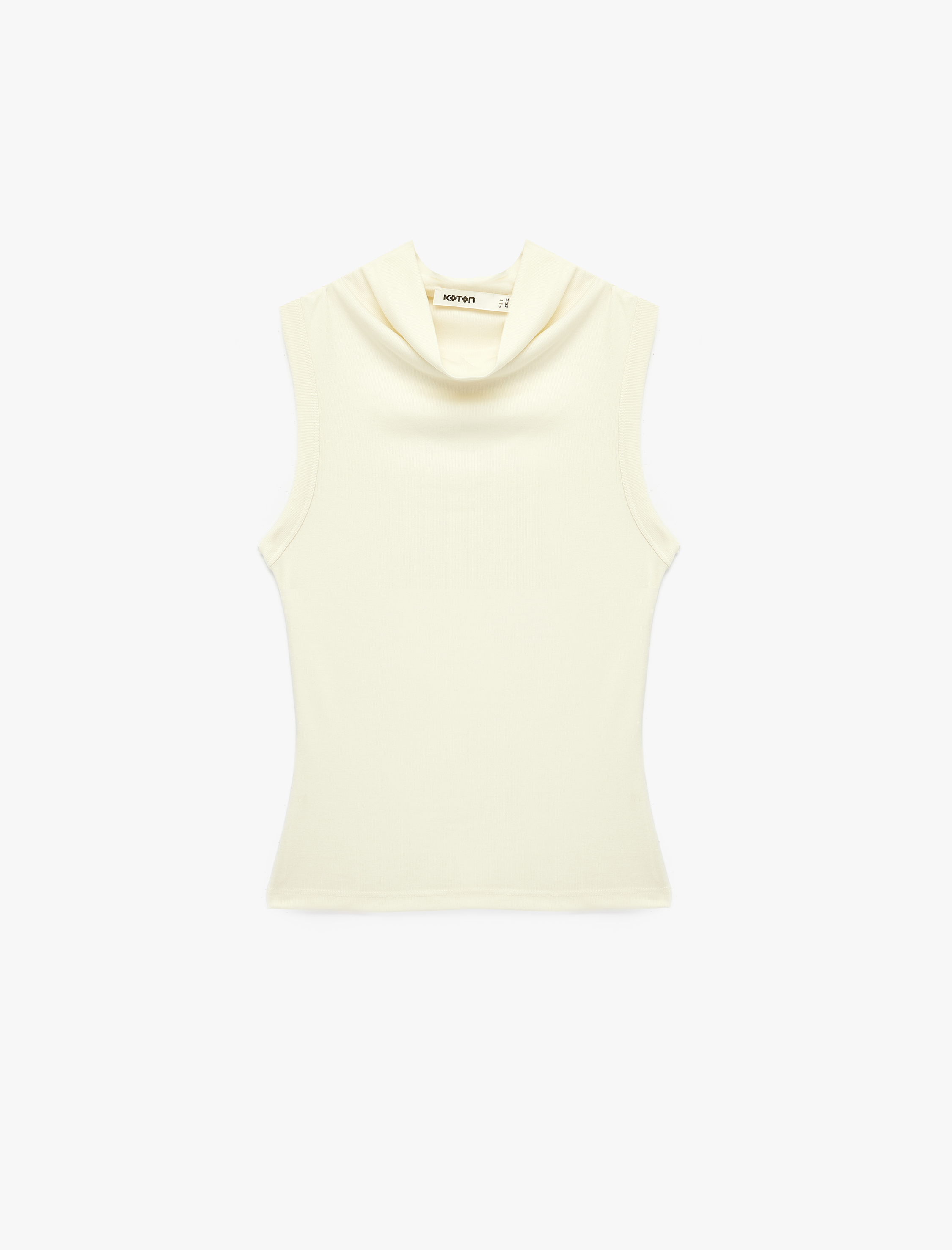   Modal Kumaş Slim Fit Kolsuz Dik Yaka Body