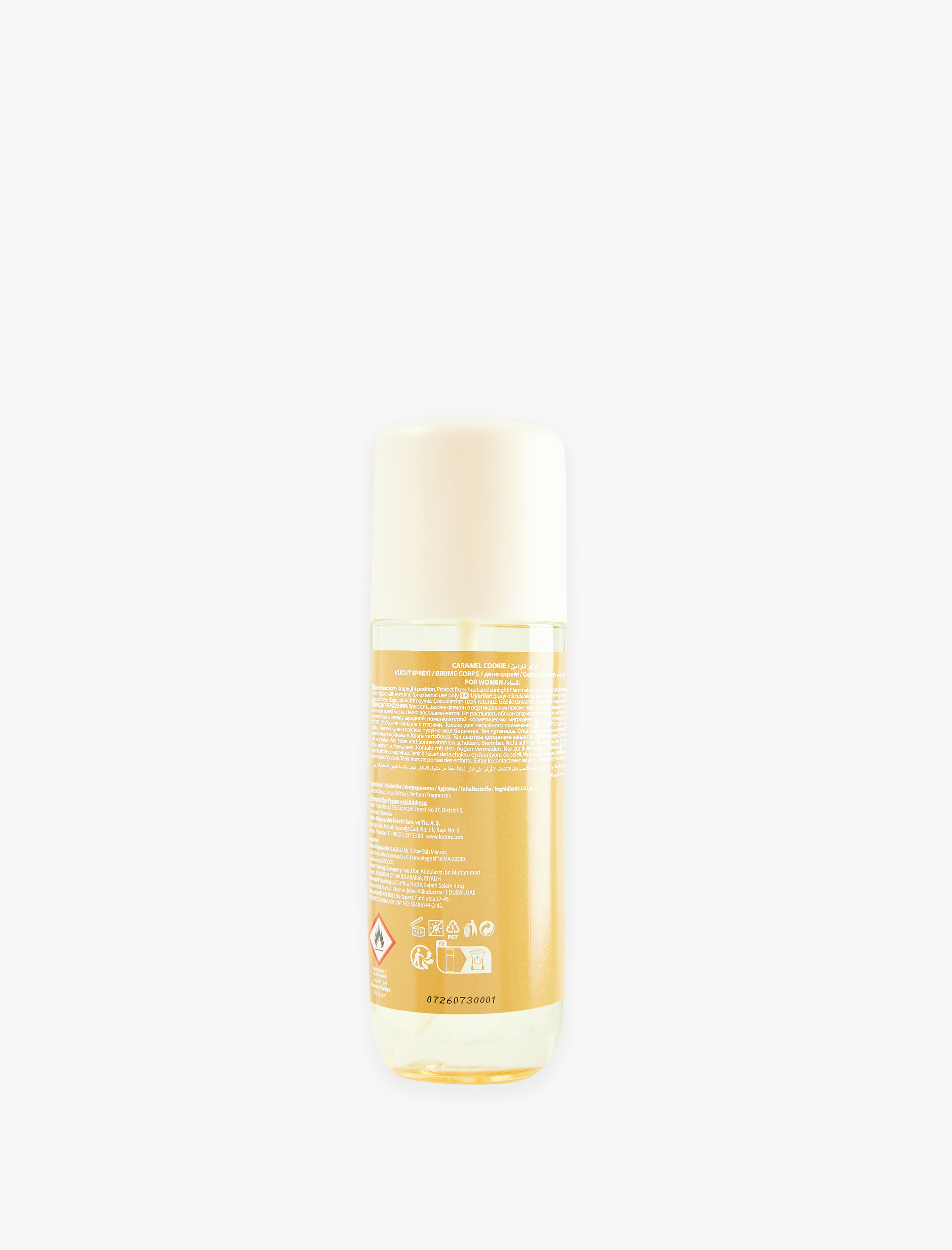  Kadın Caramel Cookie Vücut Spreyi 250 ML