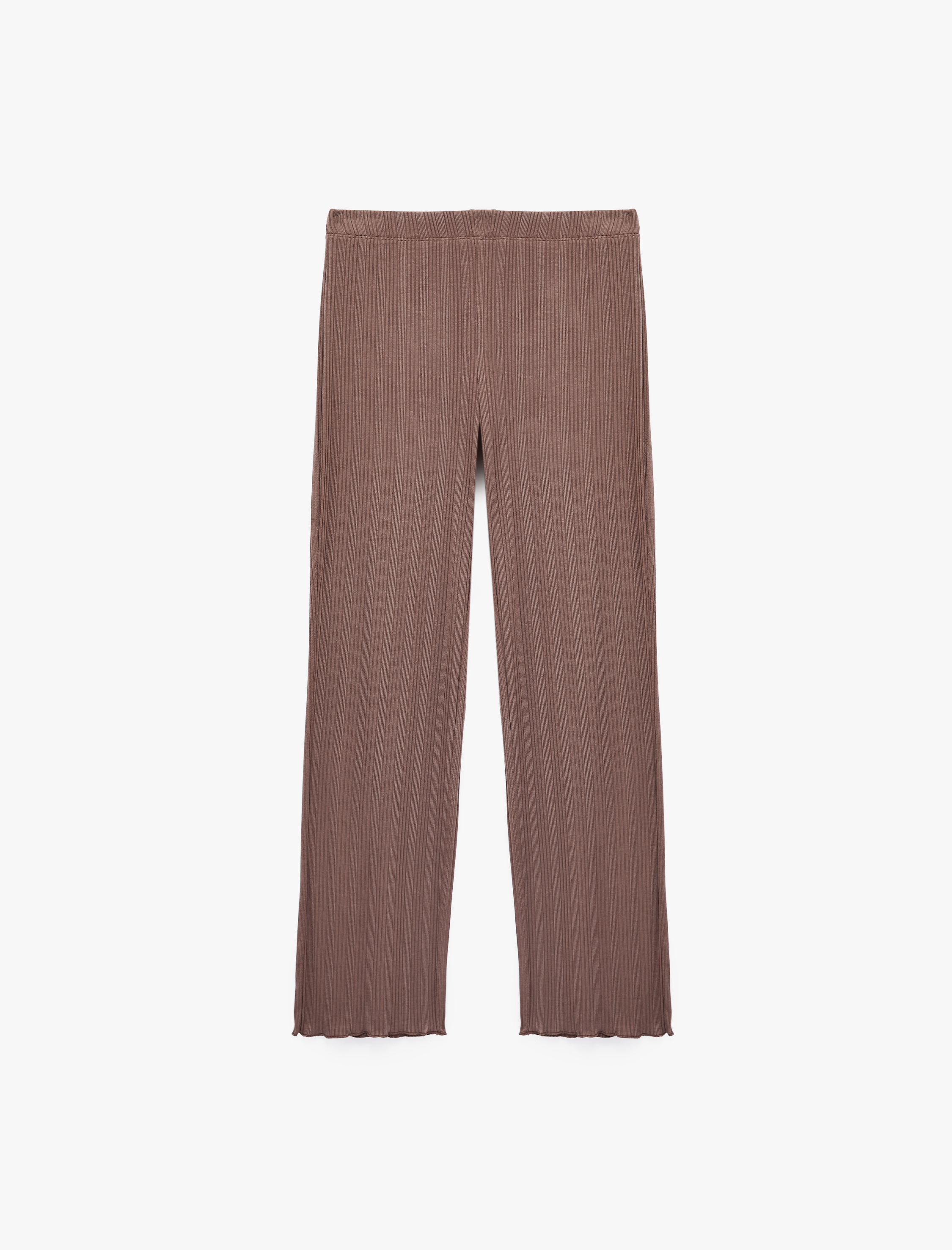   Modal Kumaş Dokulu Bol Paça Pijama Altı