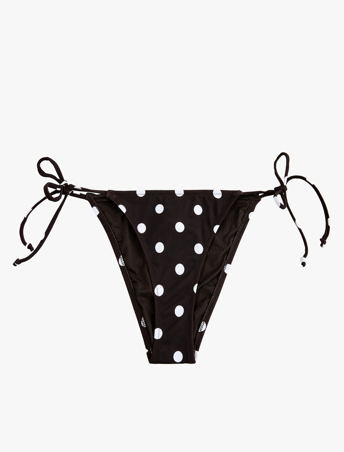  Bağlamalı Yanları İpli Puantiyeli Bikini Altı