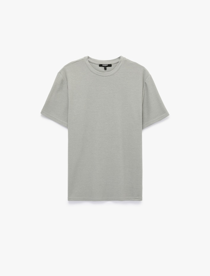  Regular Fit Kısa Kollu Bisiklet Yaka Basic Tişört