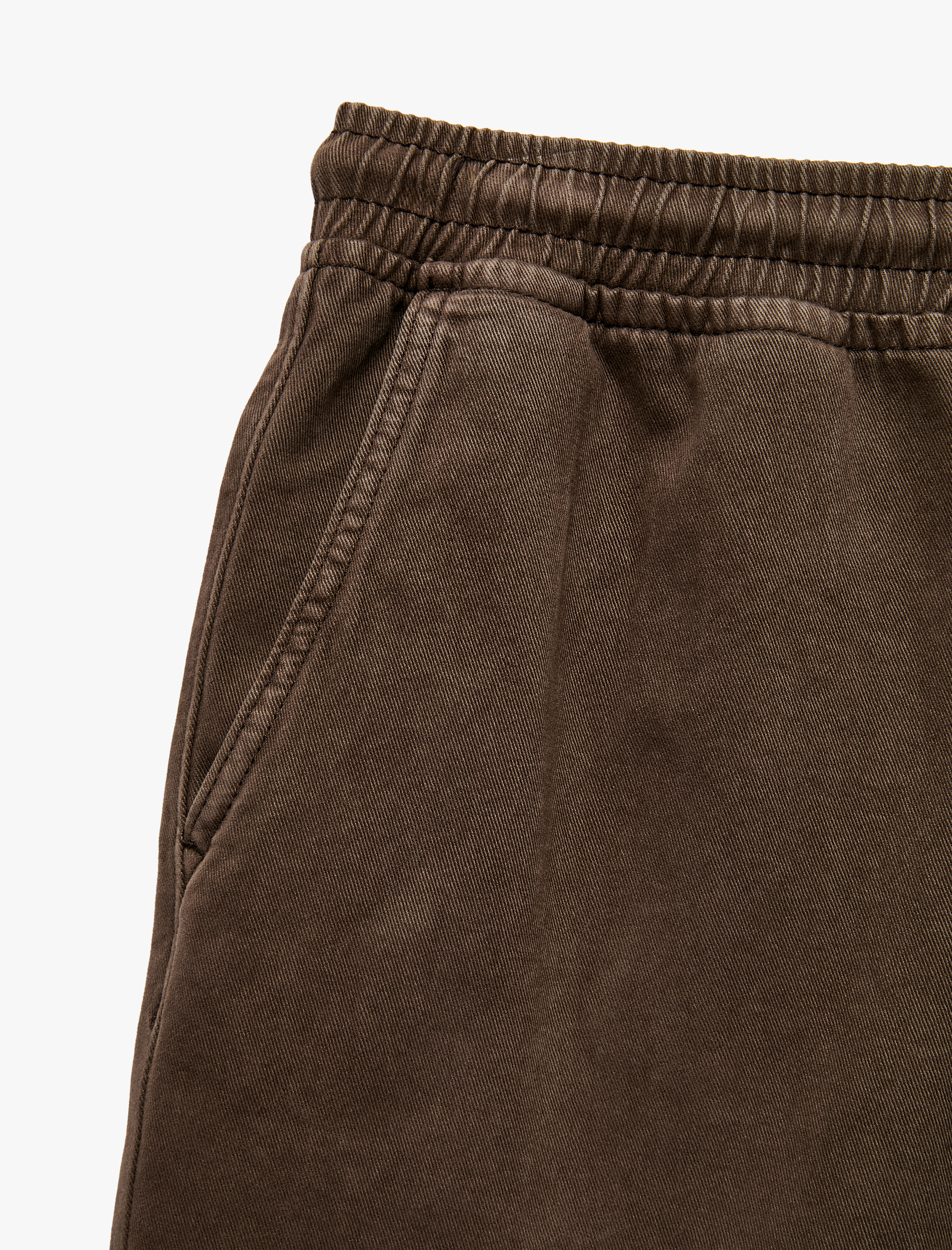   Pamuklu Oversize Cepli Bol Beli Bağcıklı Baggy Jean Şort