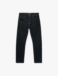 Normal Bel Pamuklu Straight Fit Jean Pantolon - Mark Jean