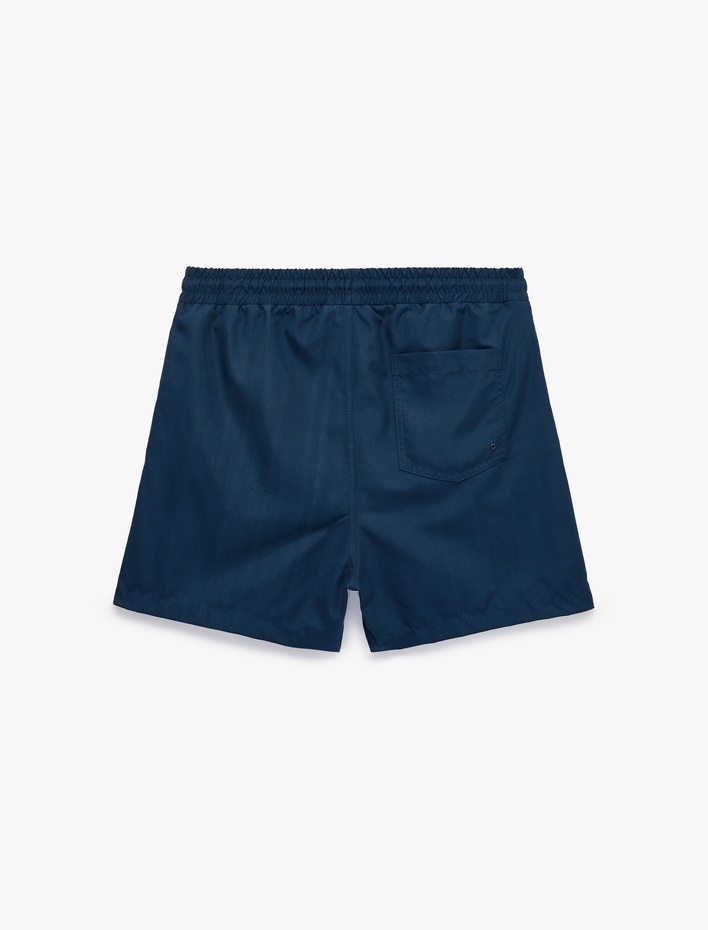  Beli Bağcıklı Mini Deniz Şortu