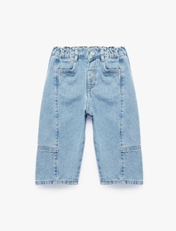Pamuklu Normal Bel Oversize Barrel Denim Pantolon