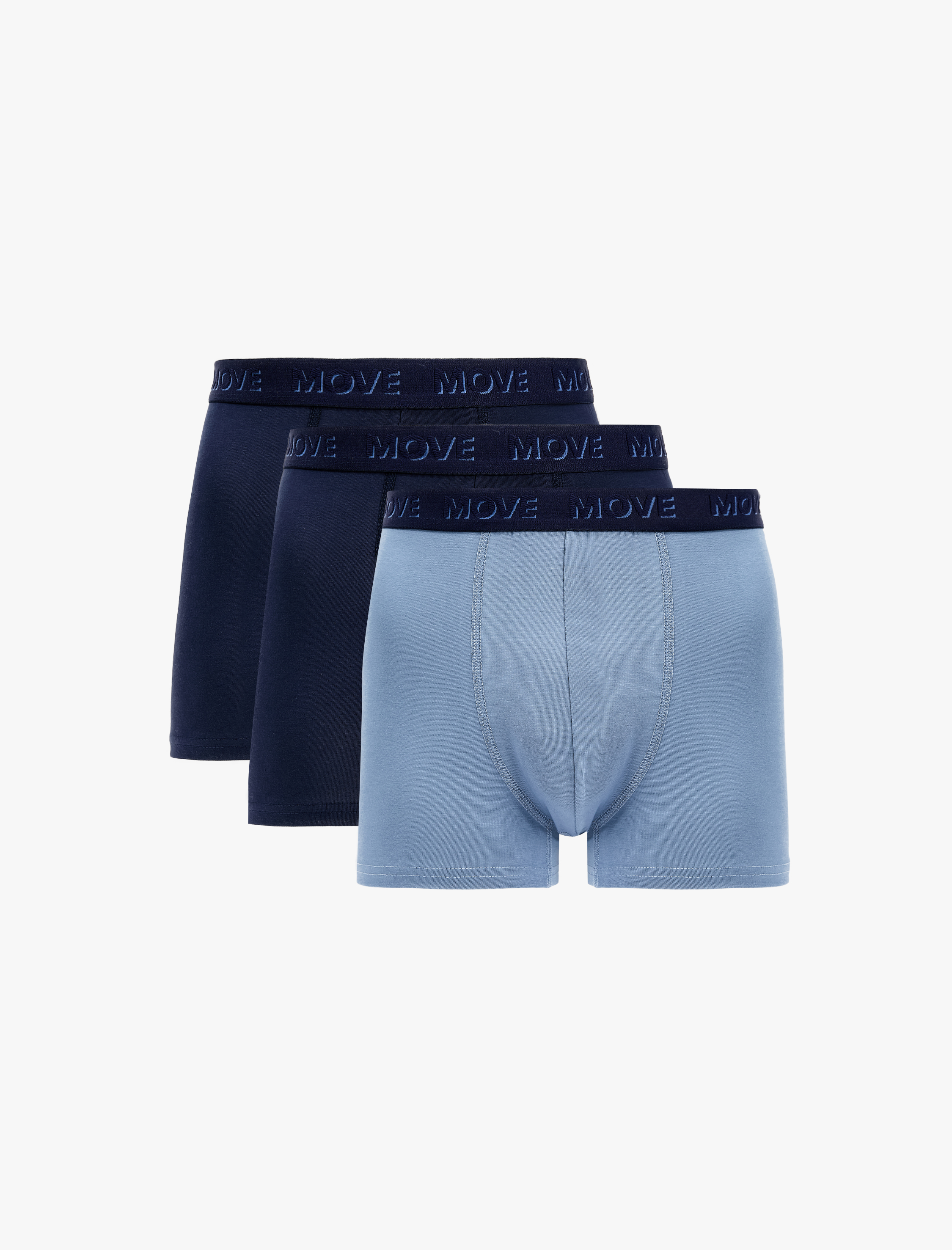  Baskılı Lastik Detaylı Pamuklu 3'lü Boxer Seti