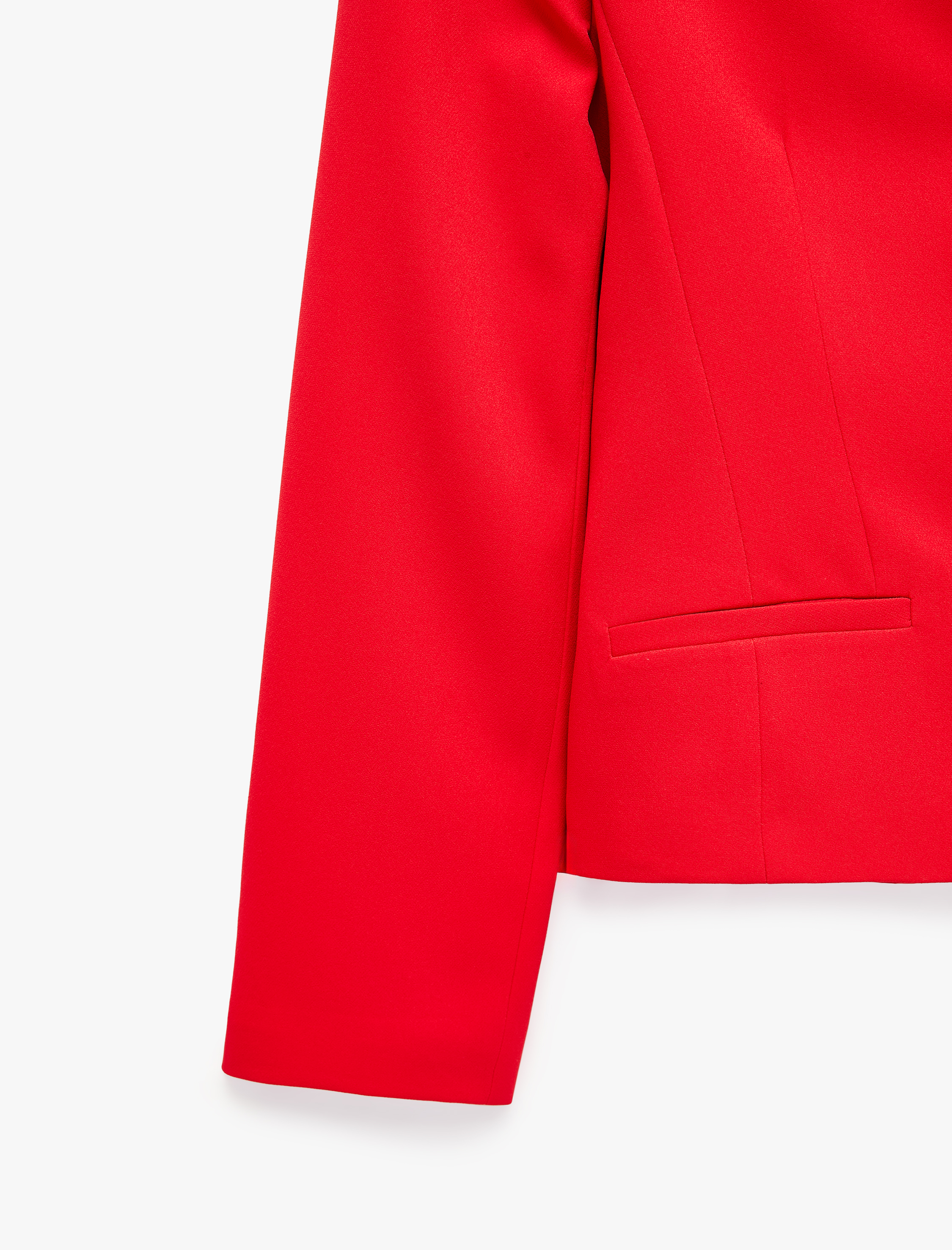   Regular Fit Uzun Kollu Geniş Yaka Düğmeli Dikiş Detaylı Cepli Blazer Ceket