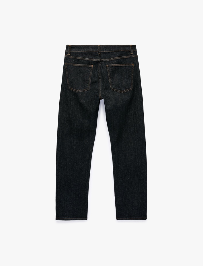  Normal Bel Pamuklu Straight Fit Jean Pantolon - Mark Jean