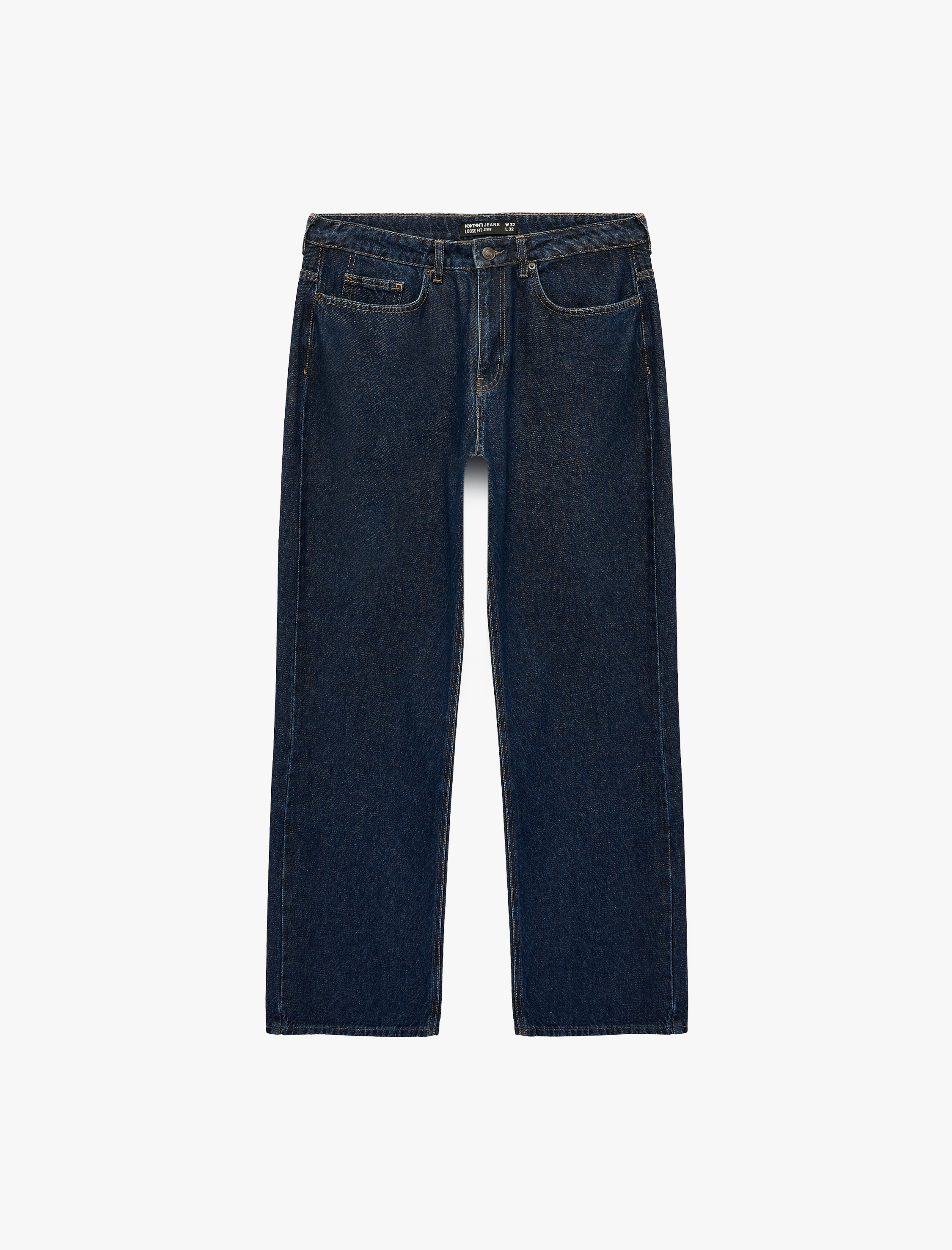   Pamuklu Normal Bel Cepli Loose Fit Jean Pantolon