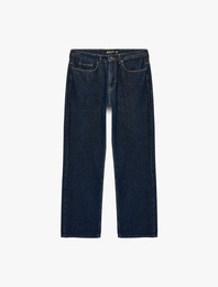 Pamuklu Normal Bel Cepli Loose Fit Jean Pantolon