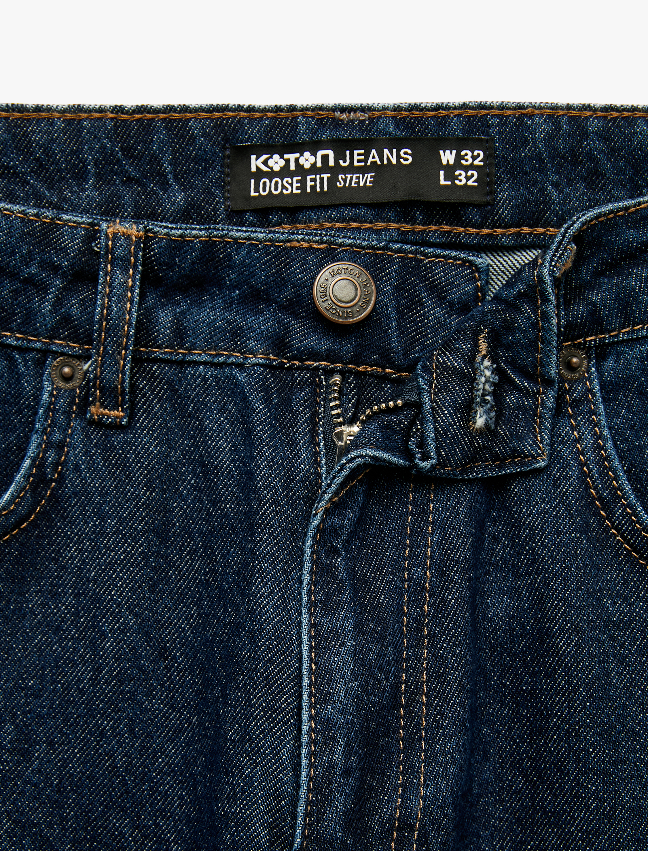   Pamuklu Normal Bel Cepli Loose Fit Jean Pantolon