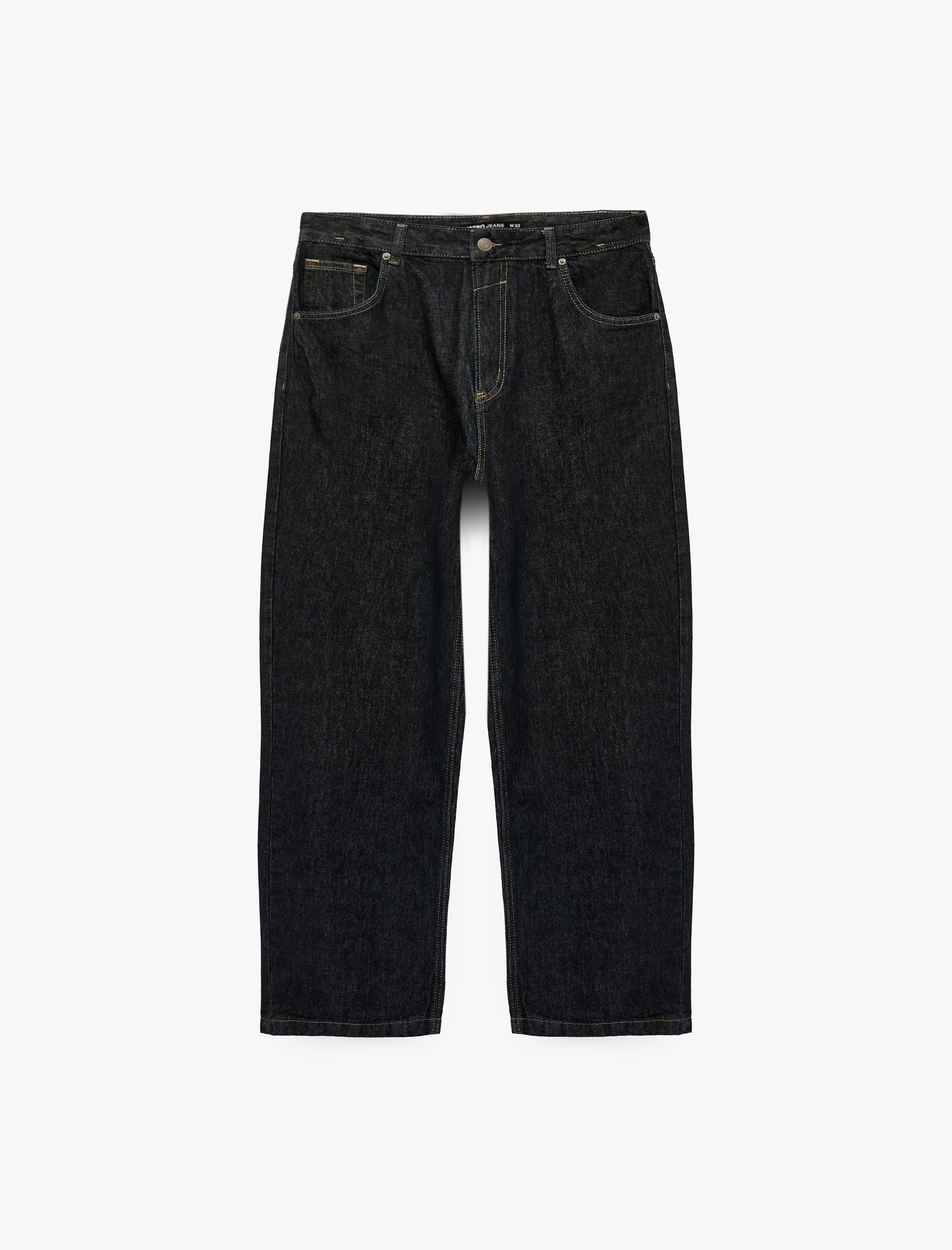   Normal Bel Bol Pamuklu Cepli Super Baggy Jean Pantolon