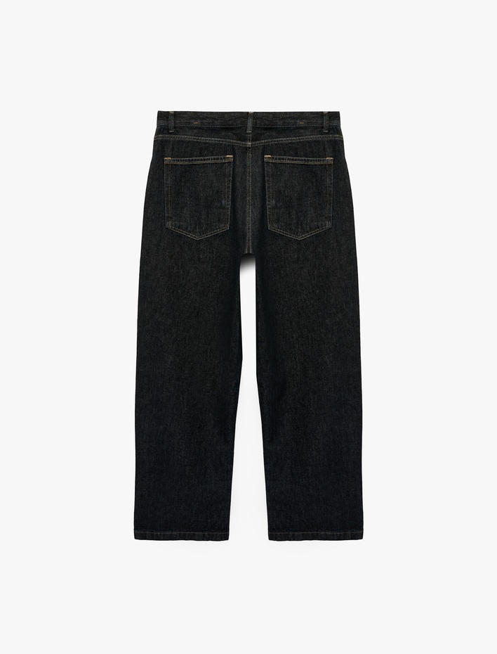  Normal Bel Bol Pamuklu Cepli Super Baggy Jean Pantolon