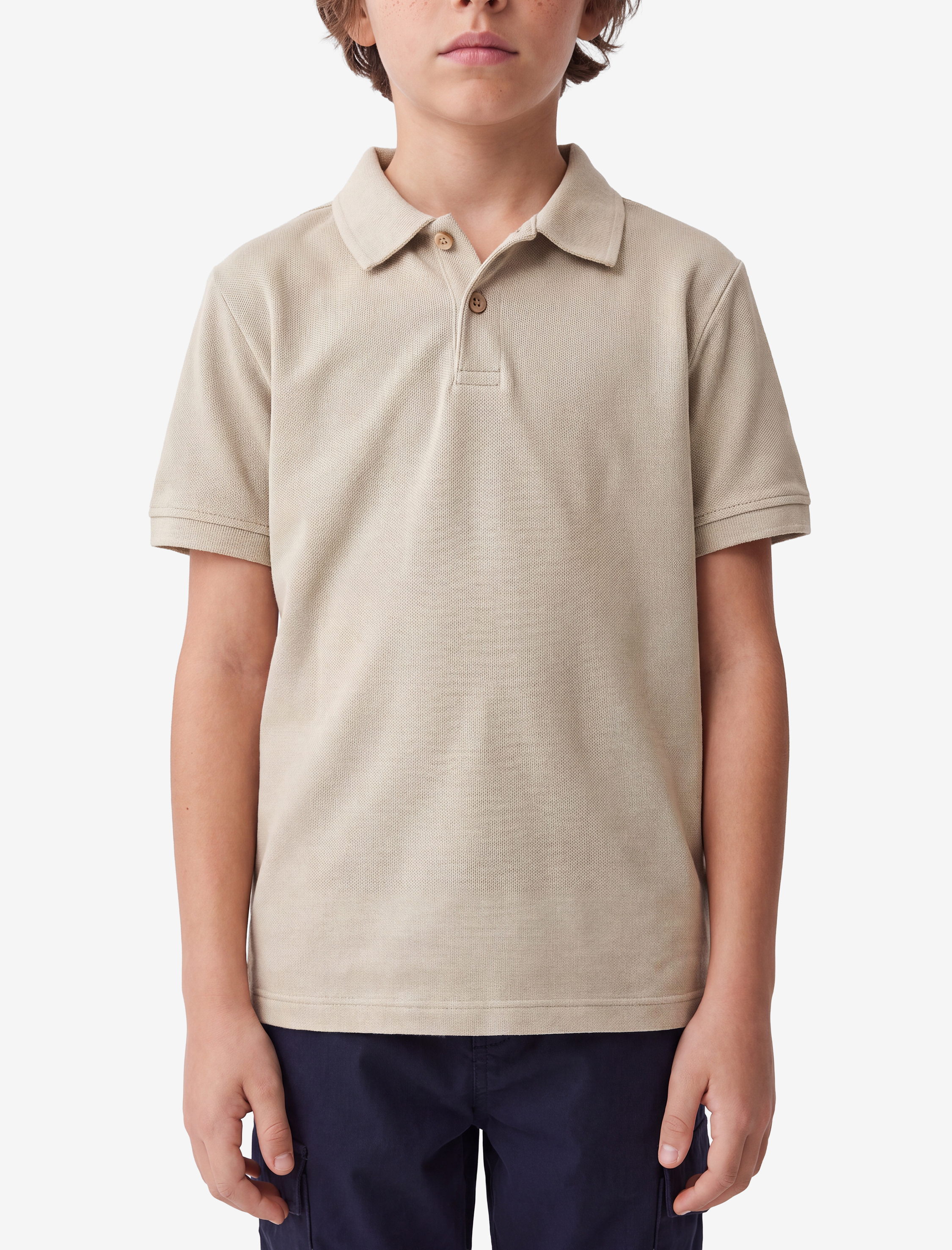  Erkek Çocuk Pamuklu Kısa Kollu Basic Polo Yaka Tişört