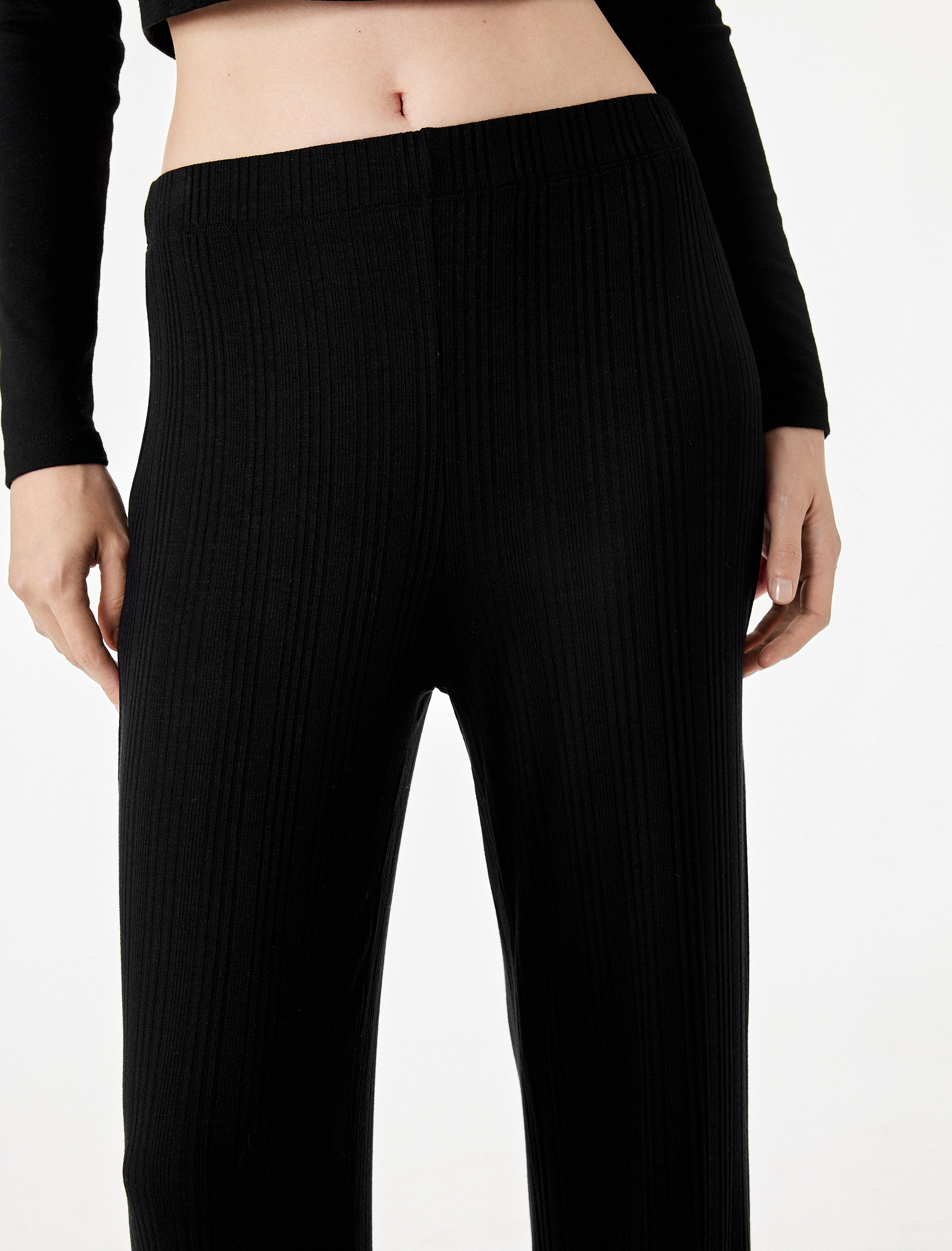   Modal Kumaş Dokulu Bol Paça Pijama Altı