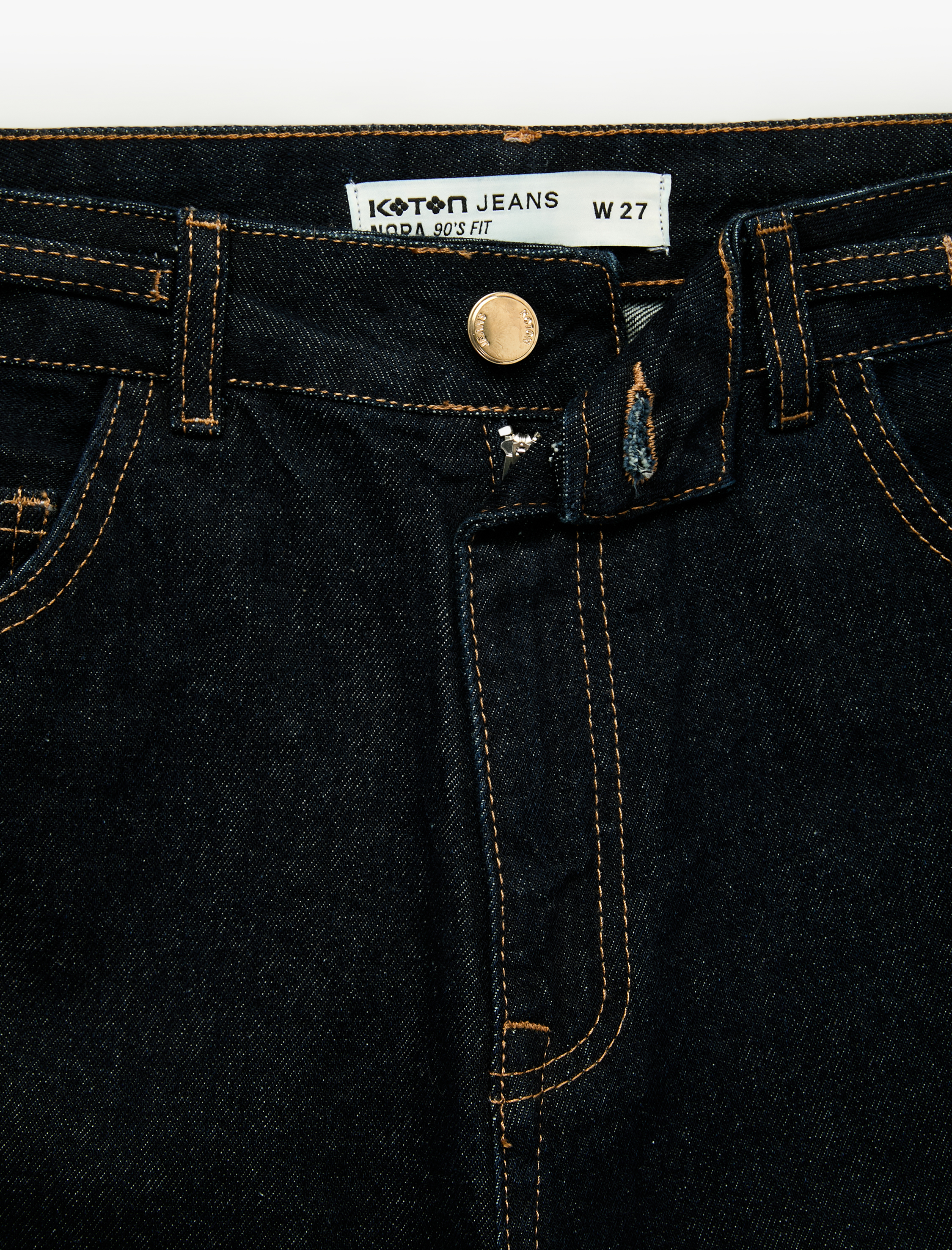   Yüksek Bel Düz Bol Paça Jean Pantolon - Straight Fit Jean