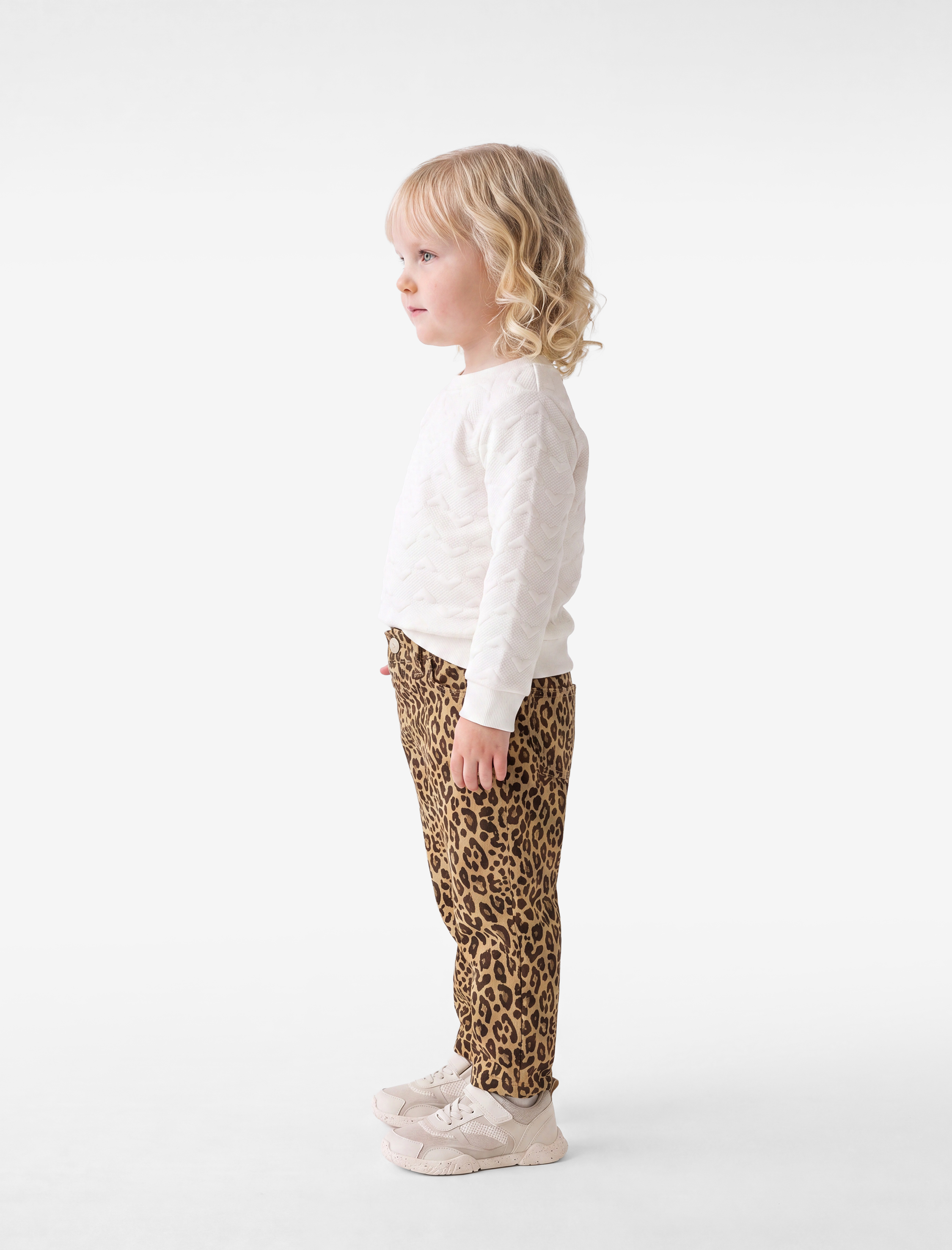  Kız Bebek Leopar Desenli Bol Kesim Pamuklu Pantolon