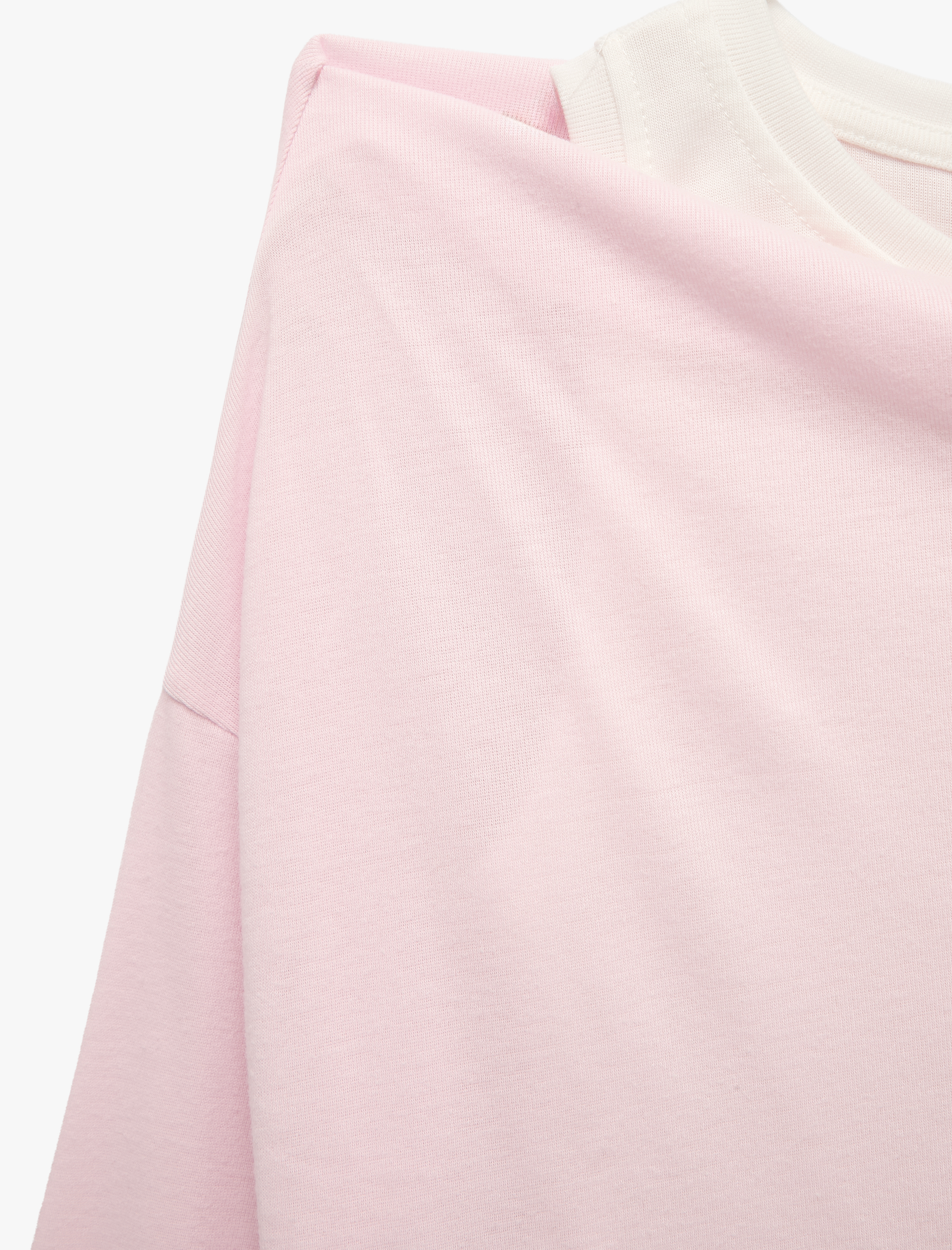   Slim Fit Viskon Karışımlı Asimetrik Yaka Uzun Kollu Katmanlı Tişört