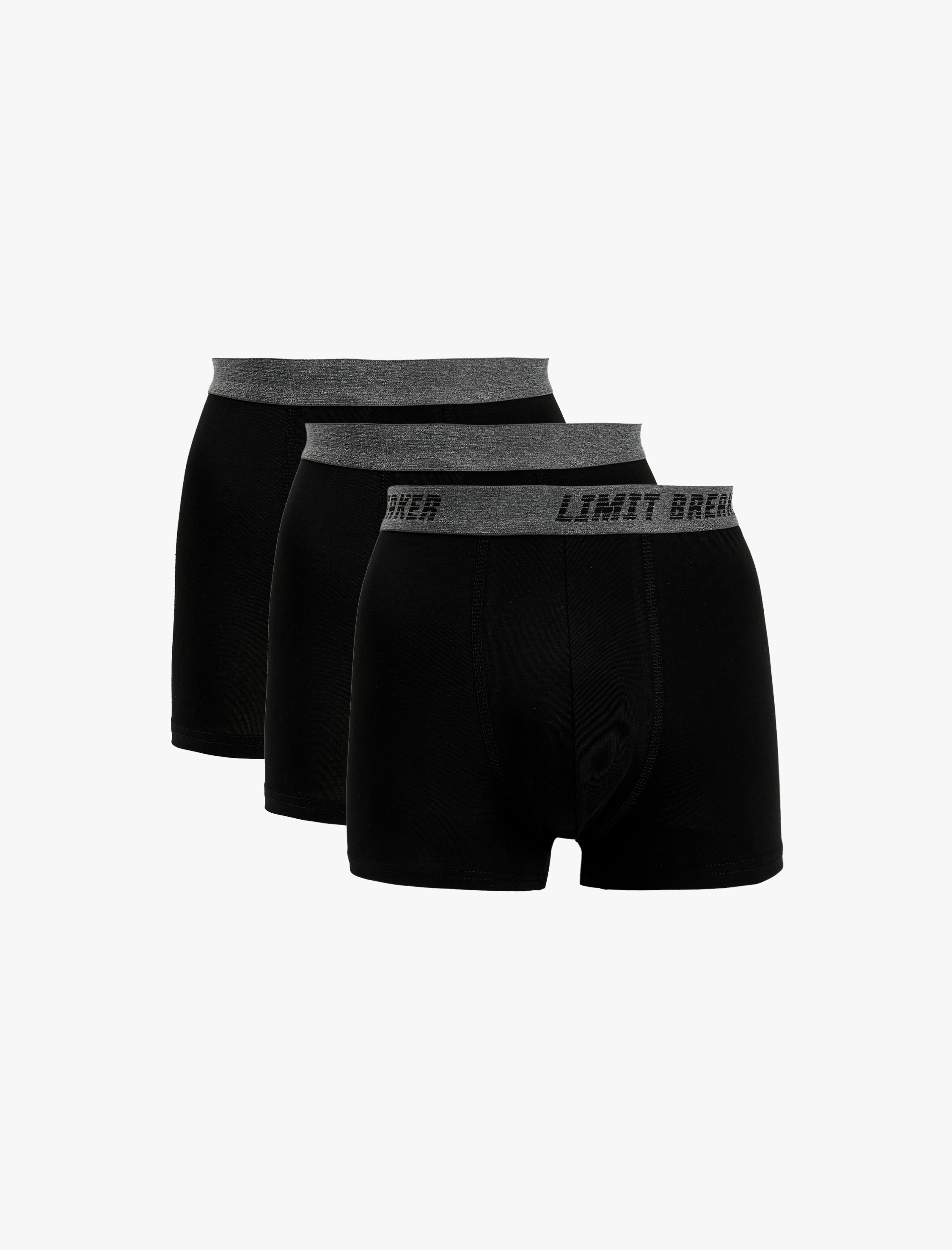   Pamuklu Baskılı Bel Detaylı 3'lü Boxer Seti