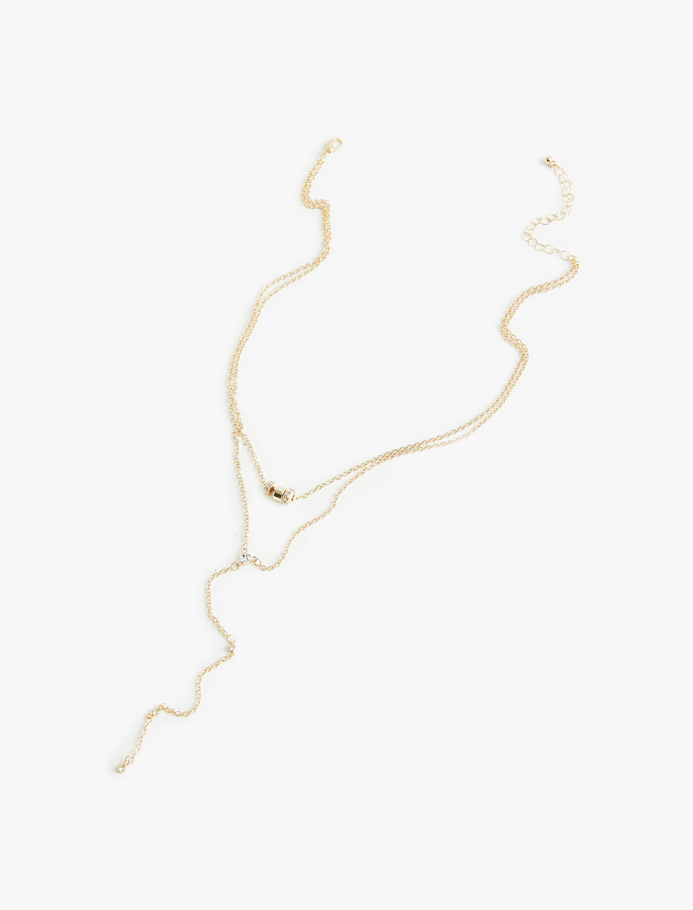  Kadın Taşlı Çoklu Çelik Y Kolye
