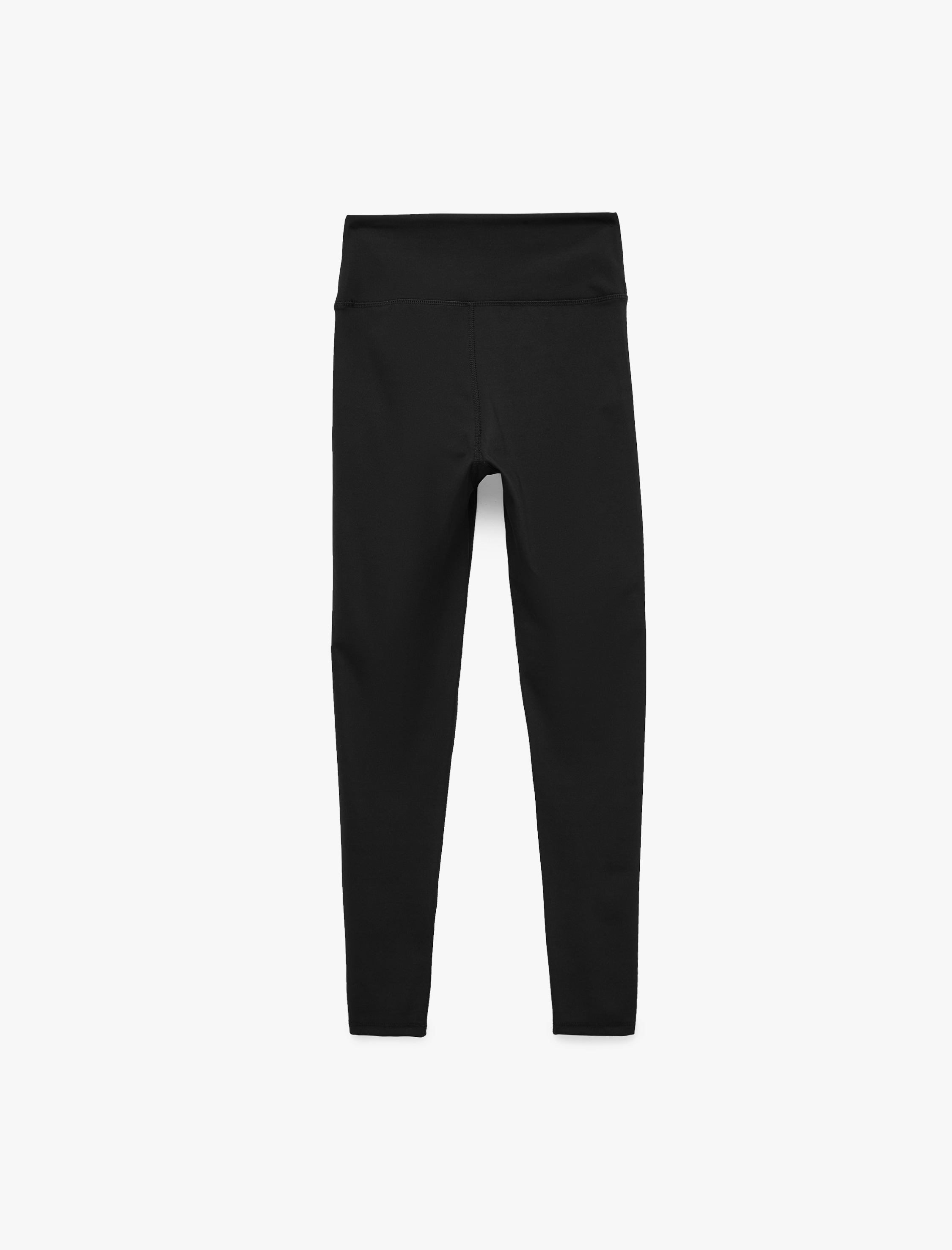  Slim Fit Yüksek Bel İnterlok Kumaş Spor Tayt