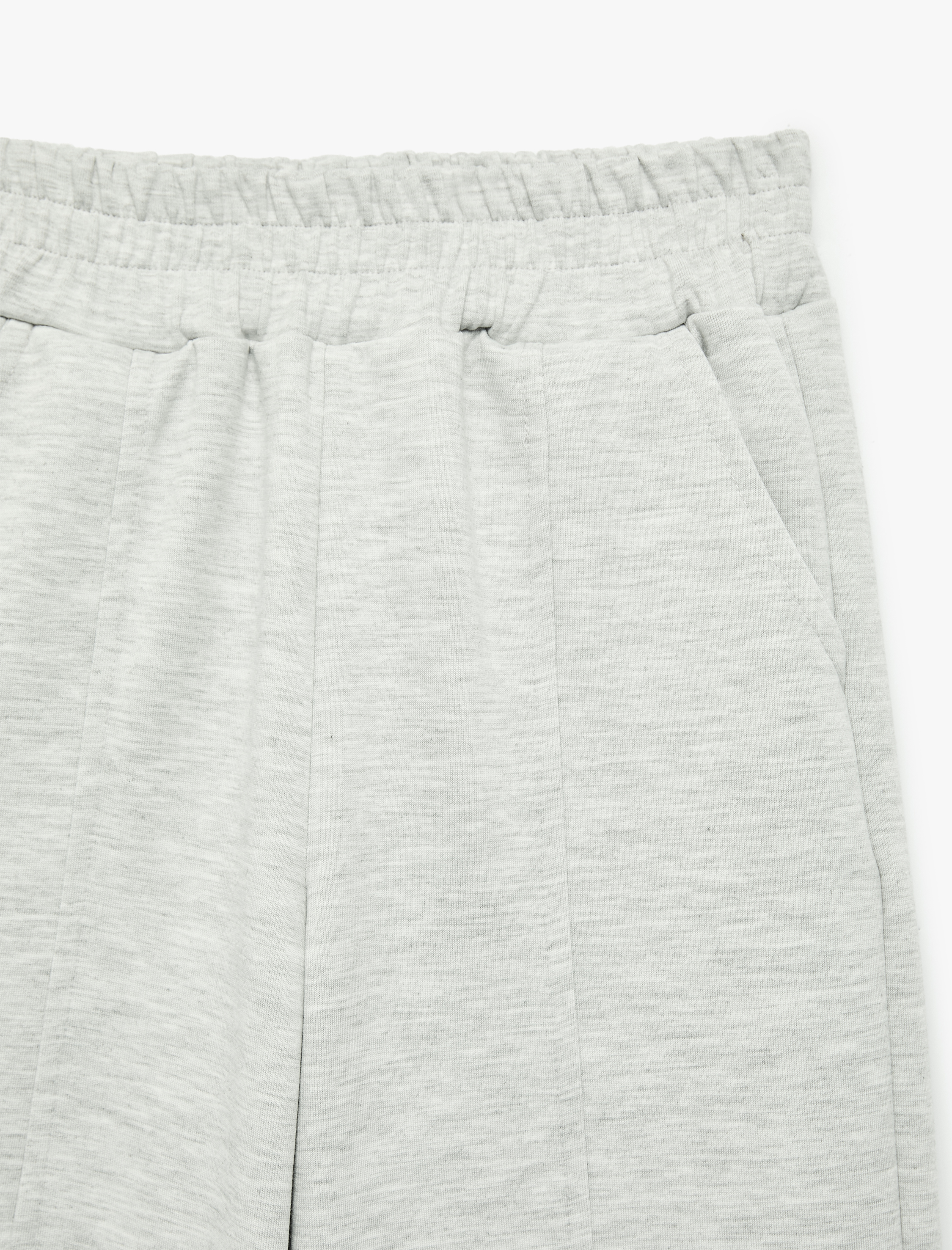  Kız Çocuk Beli Lastikli Viskon Karışımlı Cepli Geniş Paça Pantolon