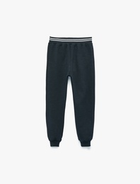 Pamuklu Beli Lastikli Şardonlu Jogger Eşofman Altı