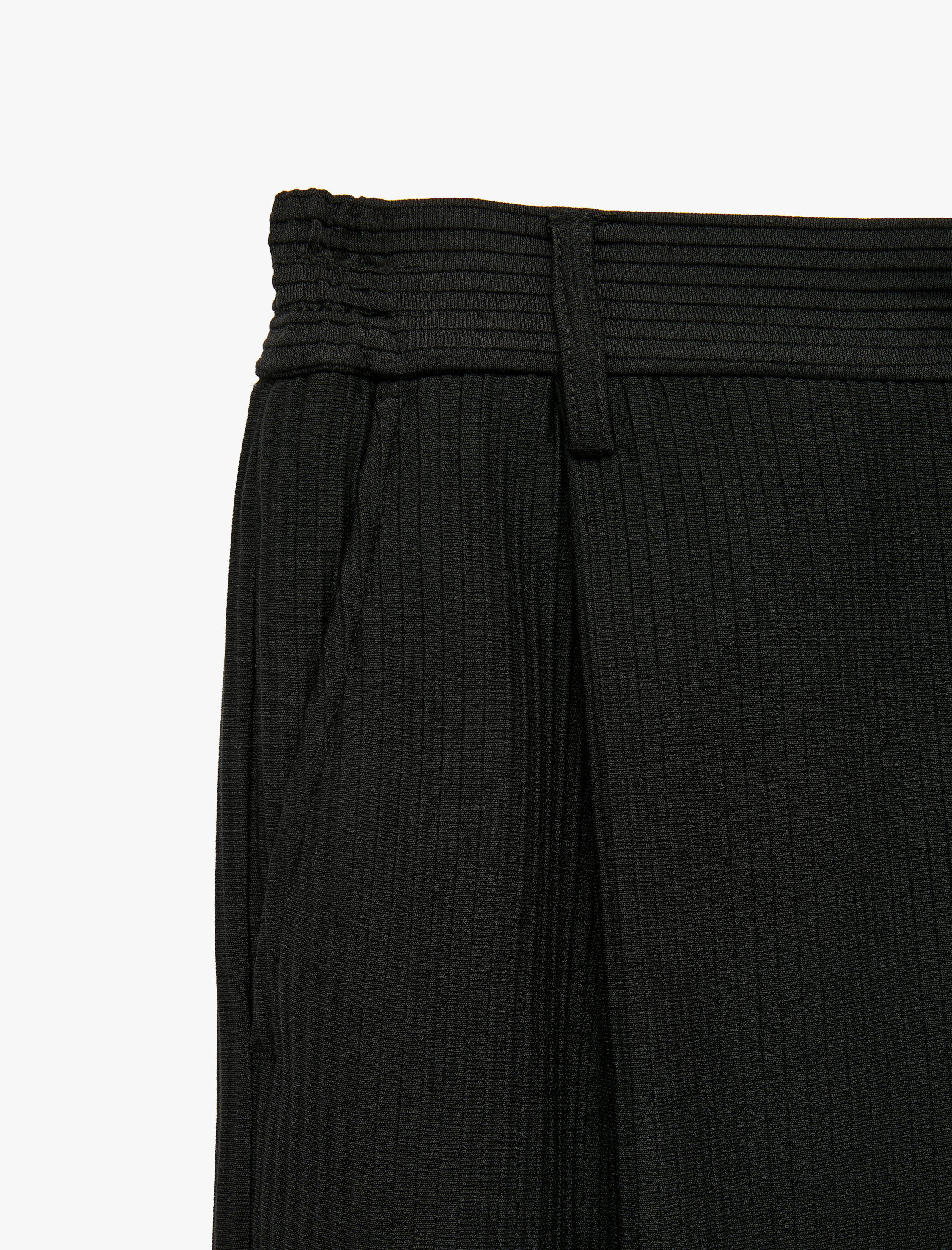   Pileli Dokulu Cepli Slim Fit Pantolon