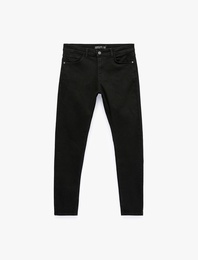 Normal Bel Pamuklu Cepli Slim Fit Jean Pantolon - Brad Jean