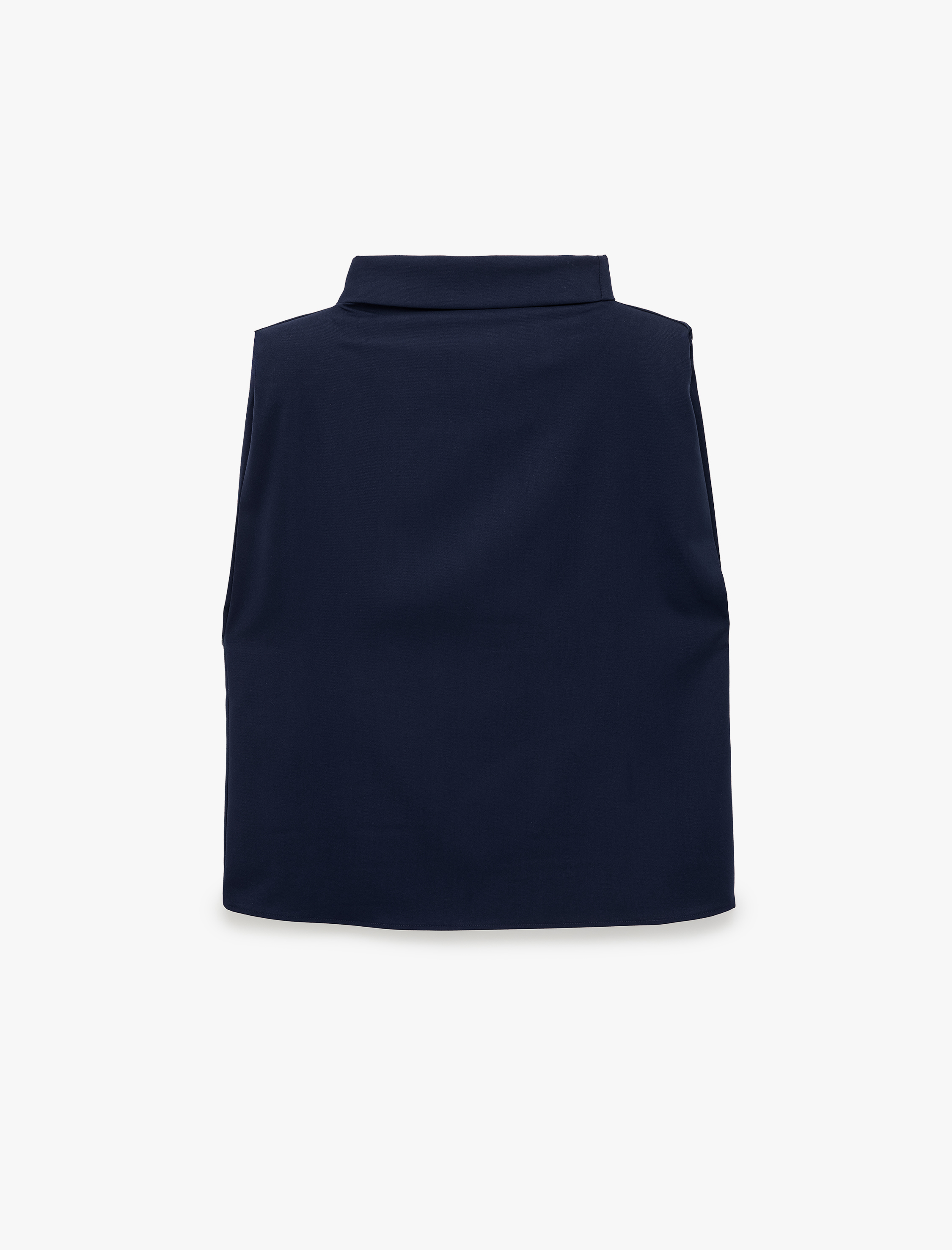   Boxy Fit Dik Degaje Yaka Kolsuz Bluz