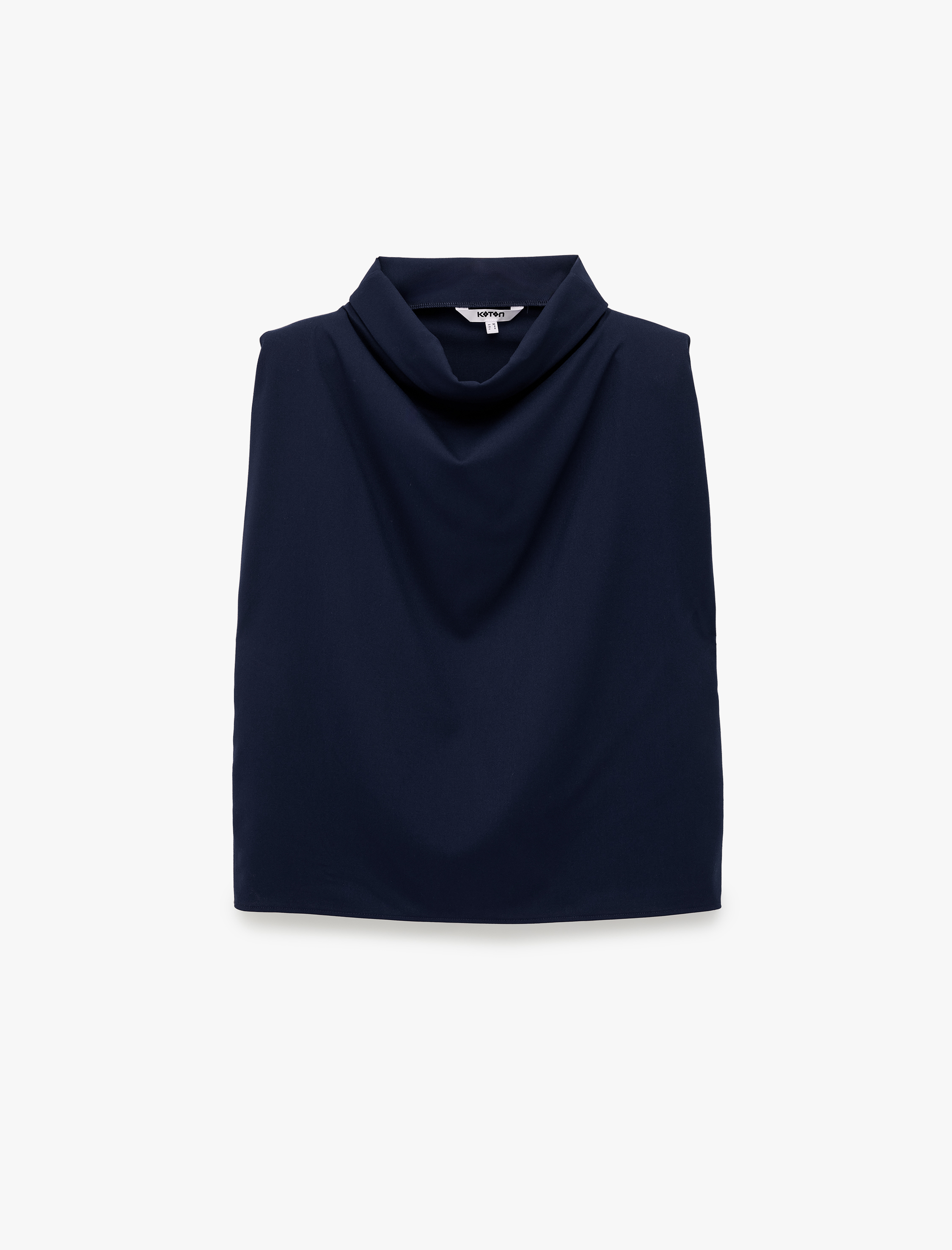   Boxy Fit Dik Degaje Yaka Kolsuz Bluz