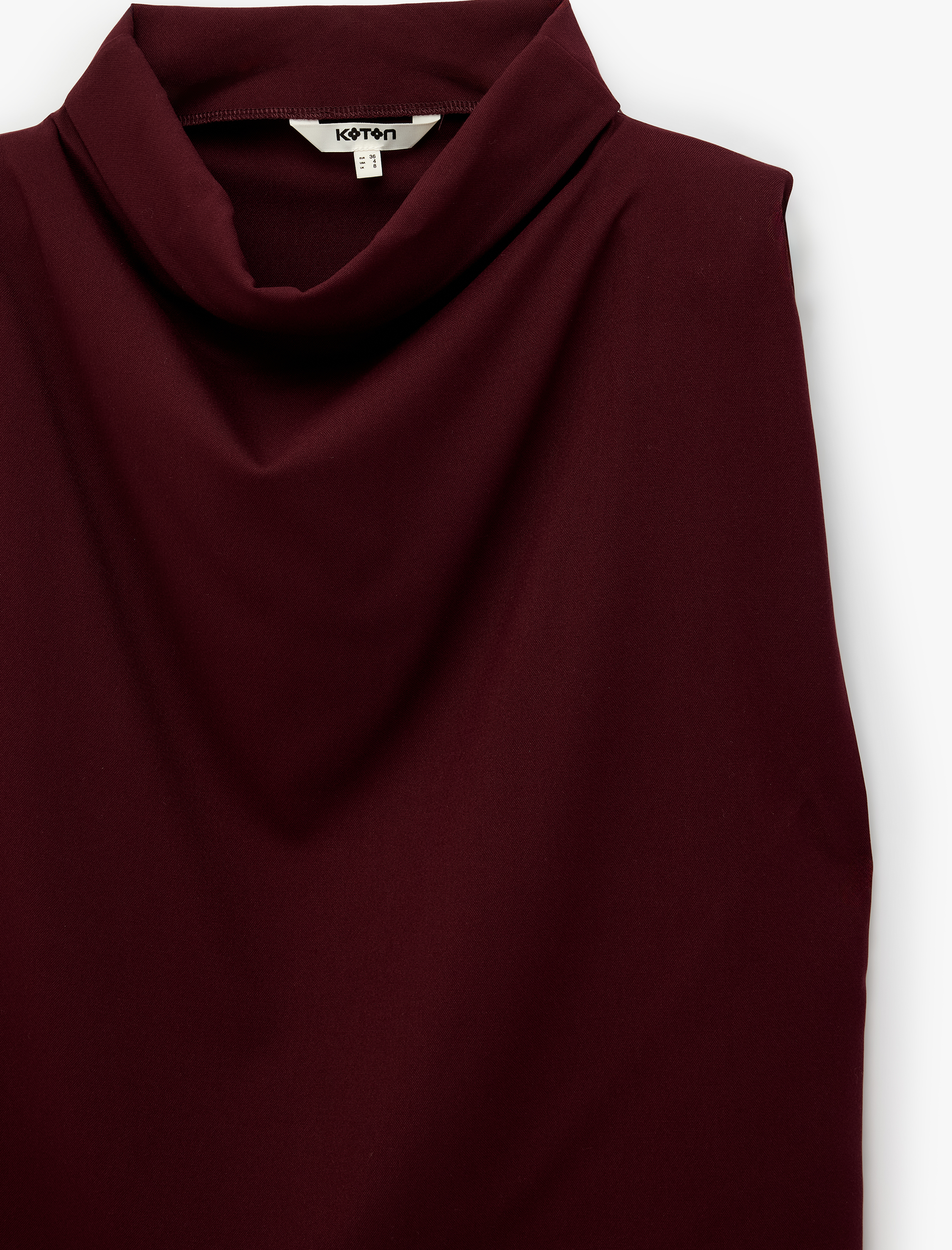   Boxy Fit Dik Degaje Yaka Kolsuz Bluz