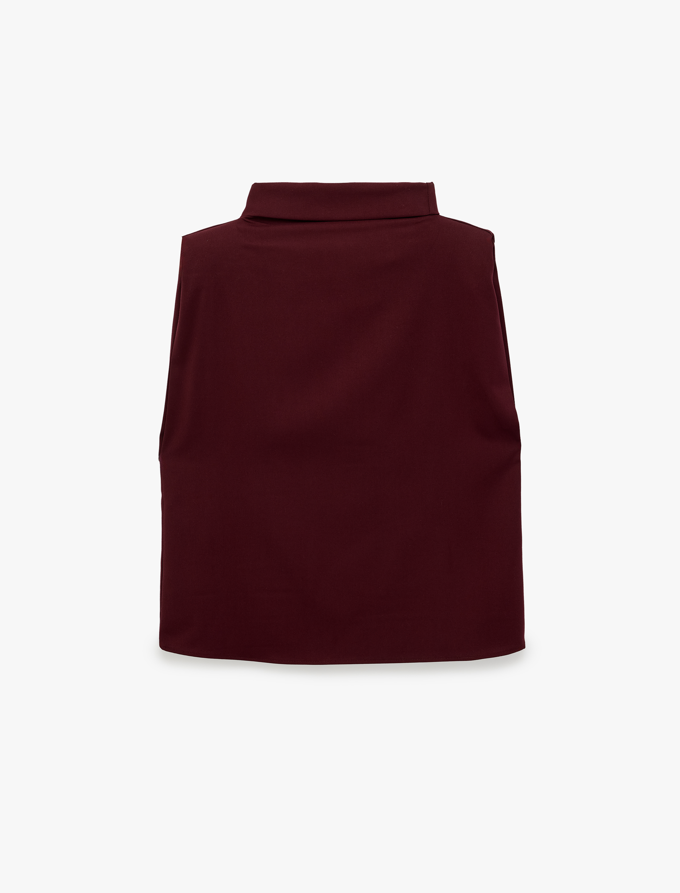  Boxy Fit Dik Degaje Yaka Kolsuz Bluz